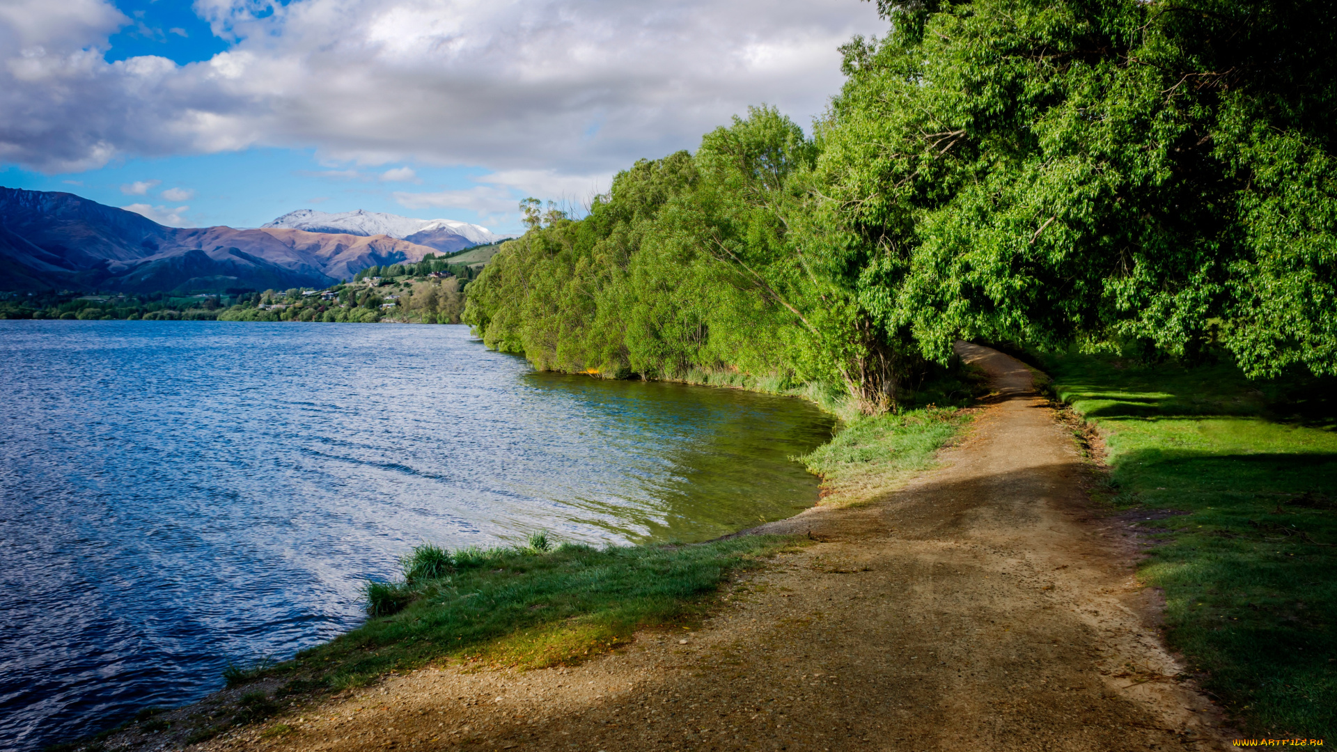 природа, реки, озера, новая, зеландия