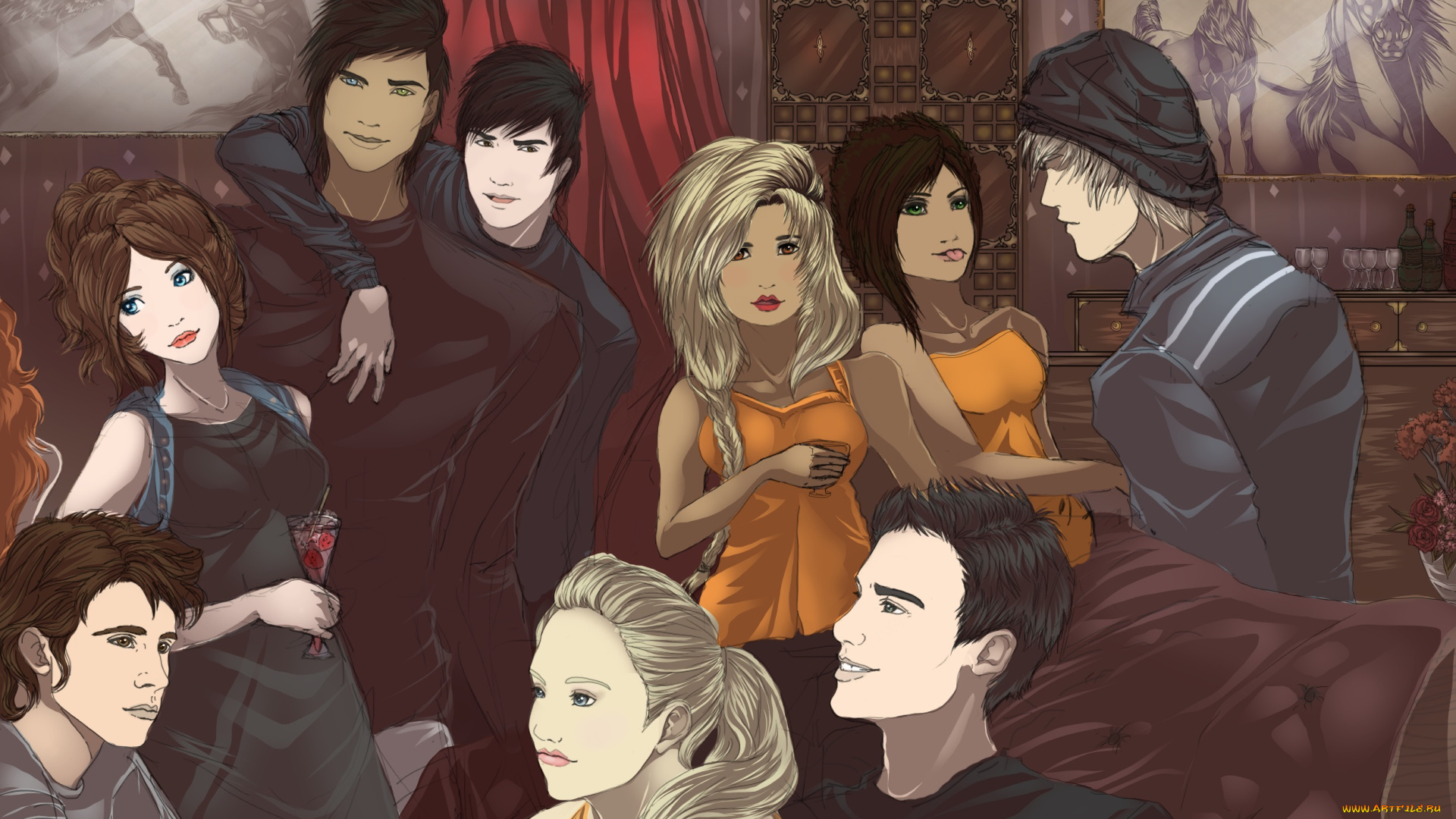 рисованные, люди