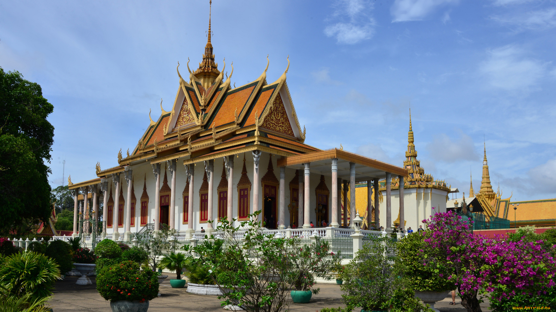 silver, pagoda, phnom, penh, города, -, буддистские, и, другие, храмы, пагода, храм