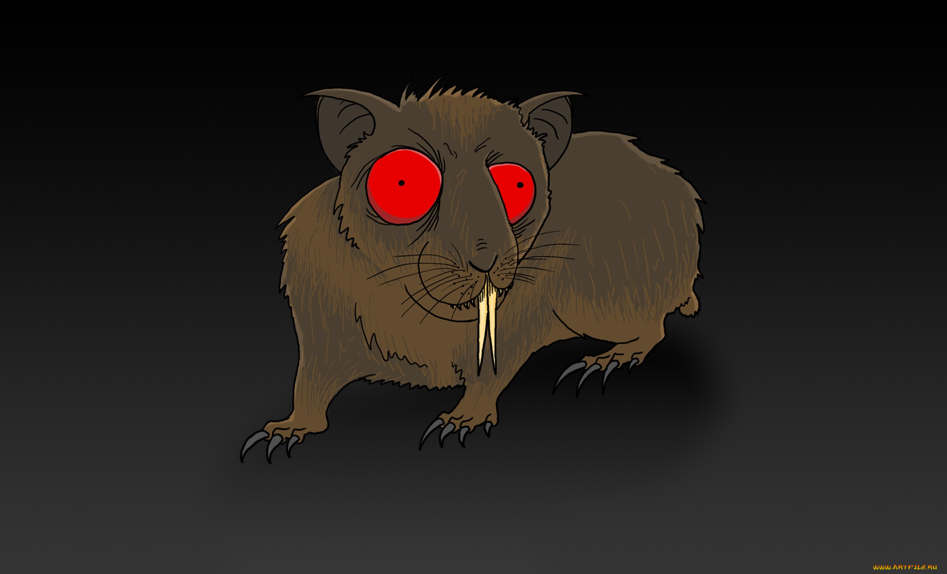 рисованные, минимализм, крыса