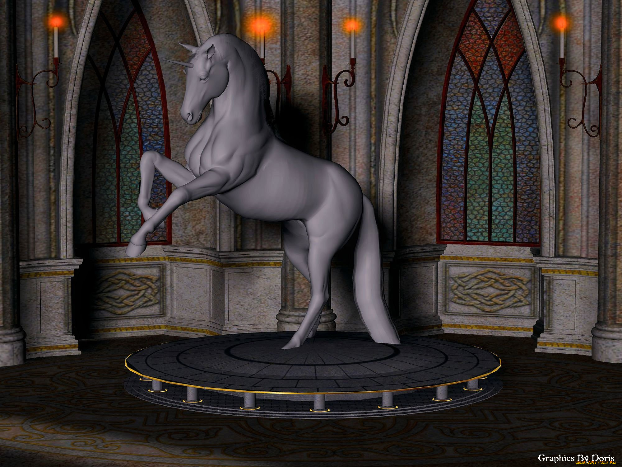 3д, графика, realism, , реализм, единорог