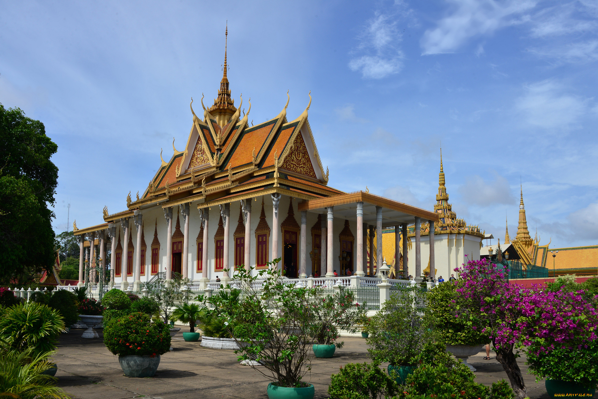 silver, pagoda, phnom, penh, города, -, буддистские, и, другие, храмы, пагода, храм