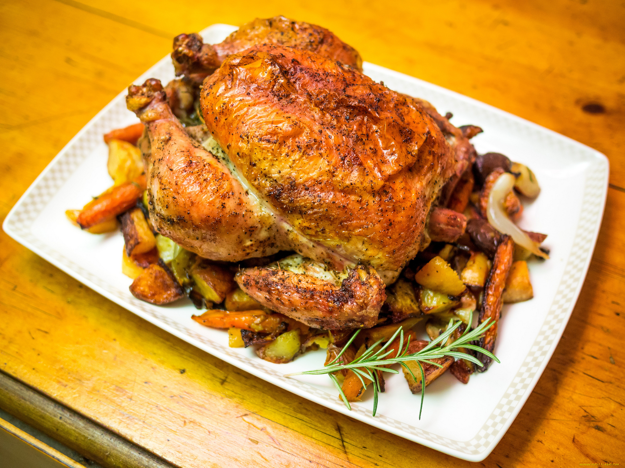 еда, мясные, блюда, гарнир, курица, зелень