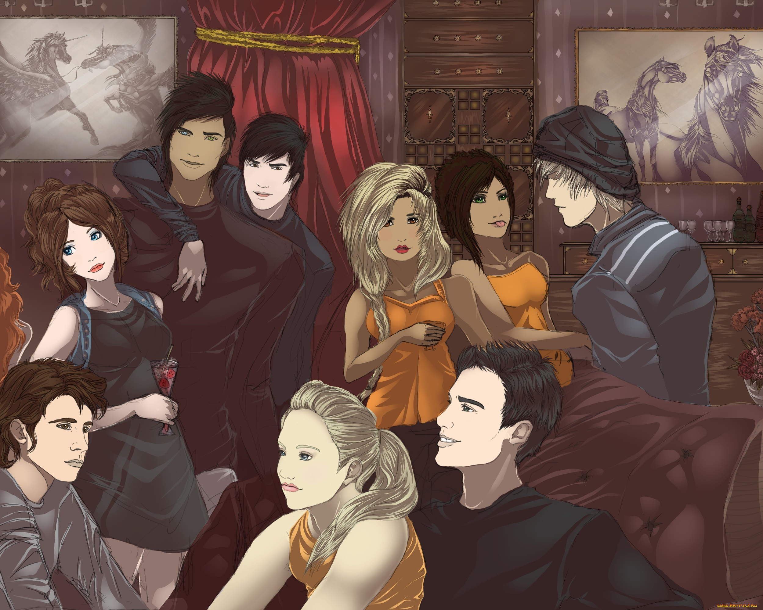 рисованные, люди