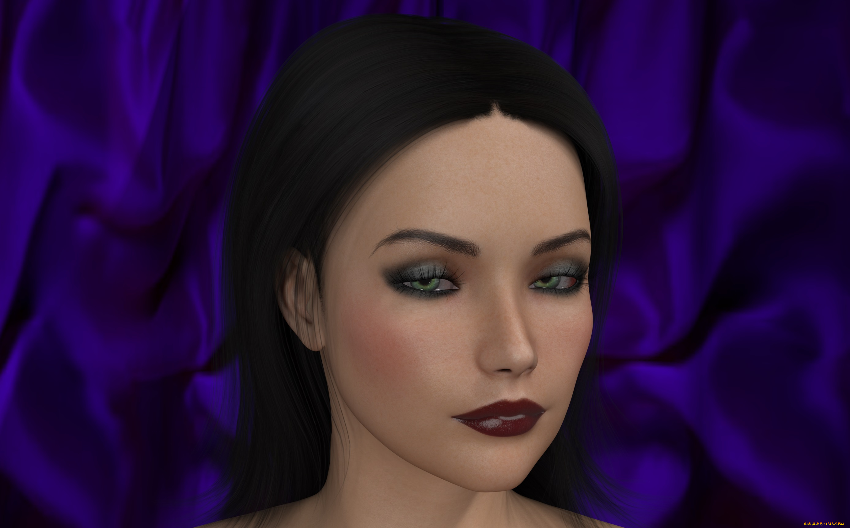 3д, графика, portraits, , портрет, лицо, взгляд