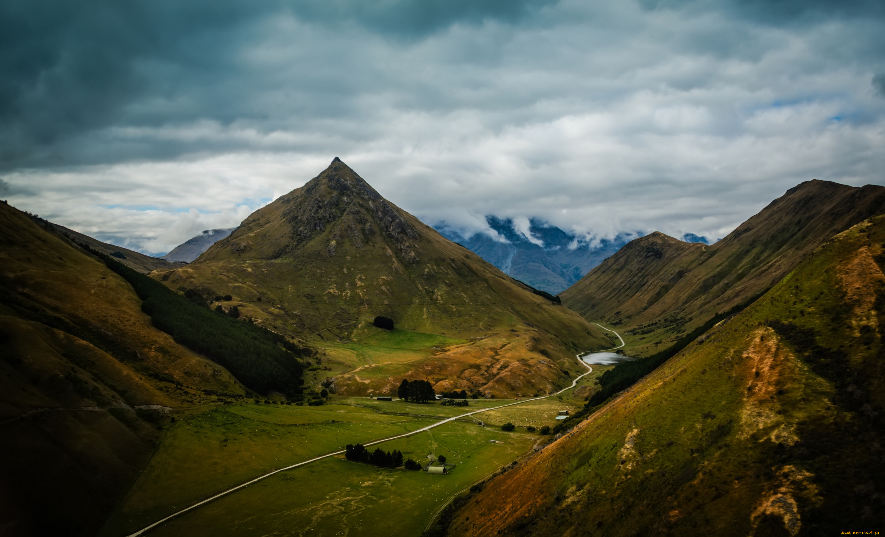 природа, горы, новая, зеландия