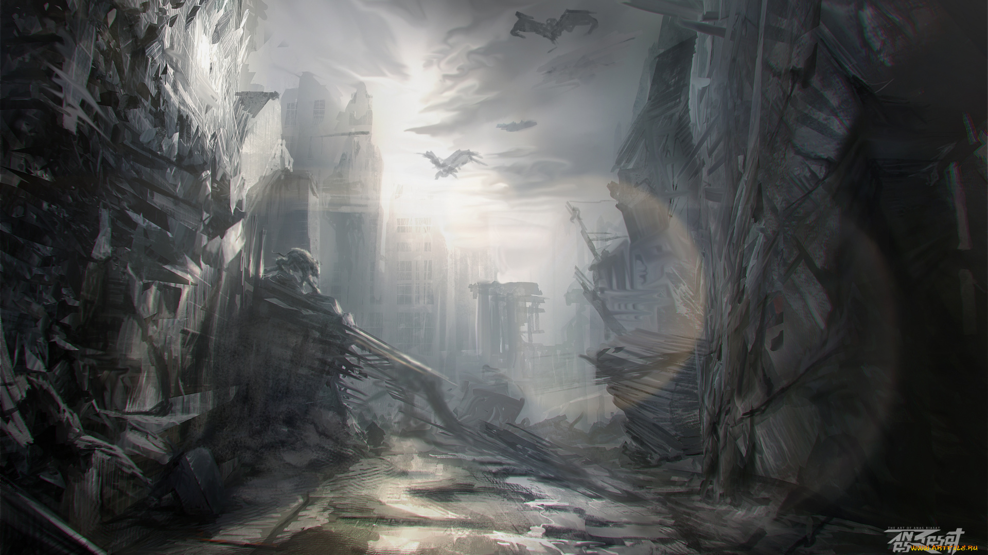 anas, riasat, фэнтези, иные, миры, , иные, времена, разрушения, мир, постапокалипсис, иной, руины, существа