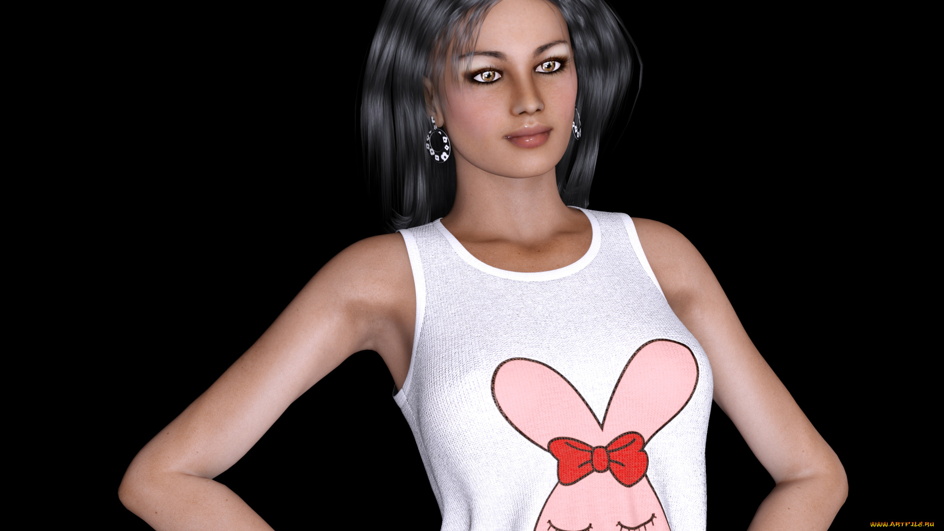 3д, графика, люди, , people, взгляд, девушка, фон