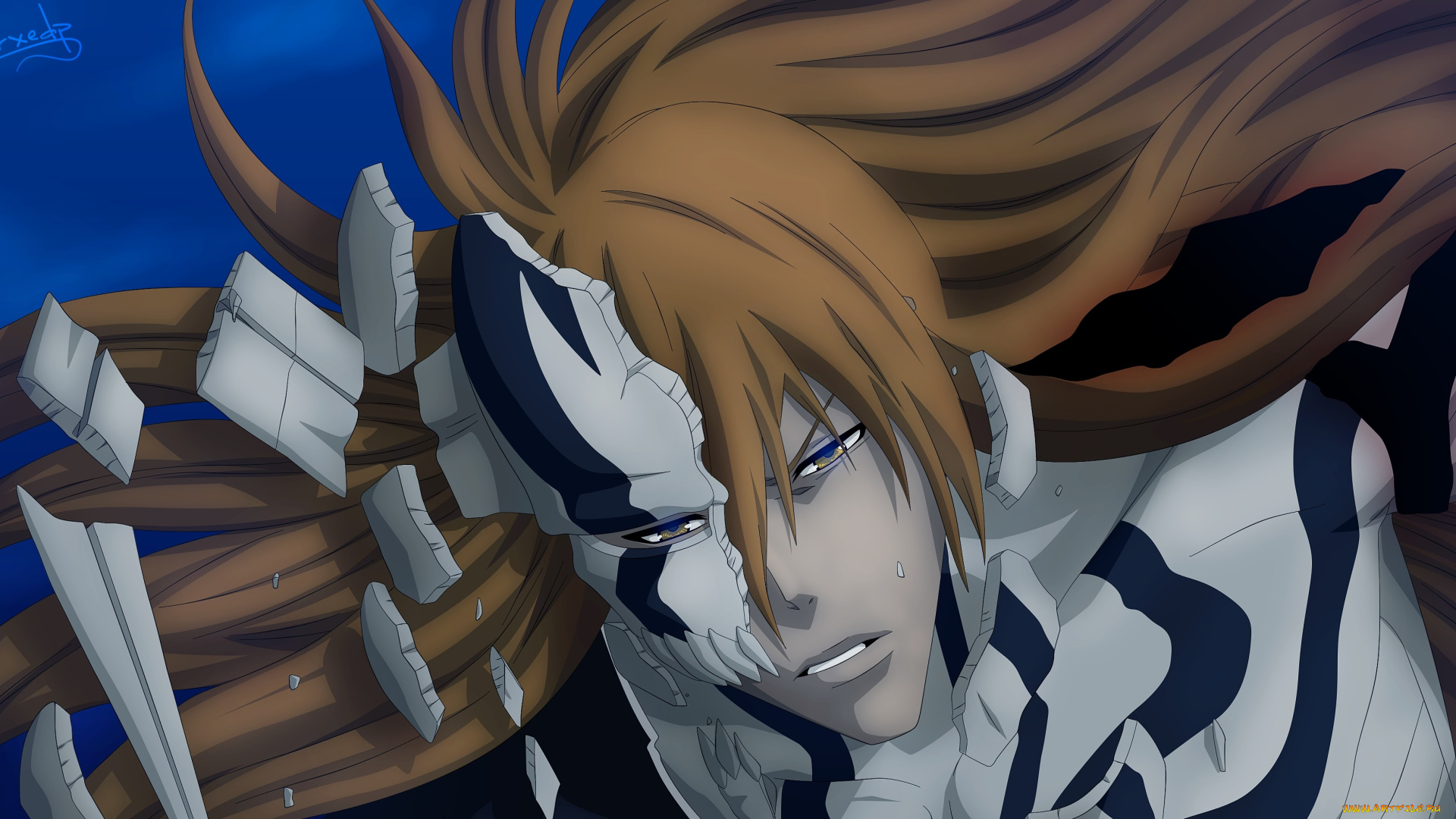 аниме, bleach, ичиго, куросаки, осколки, блич, маска