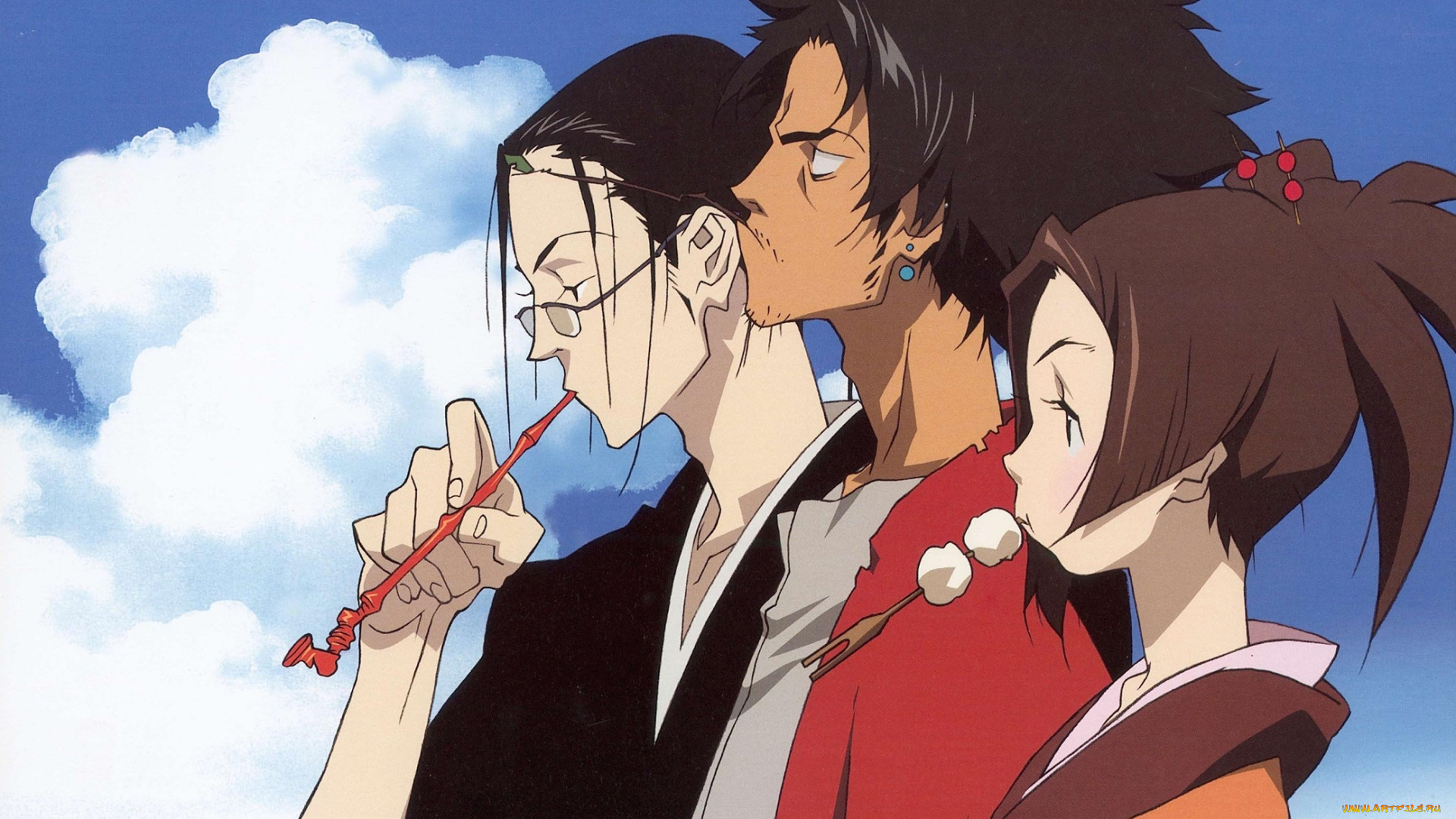 аниме, samurai, champloo, самурай, чамплу, фуу, муген, дзин