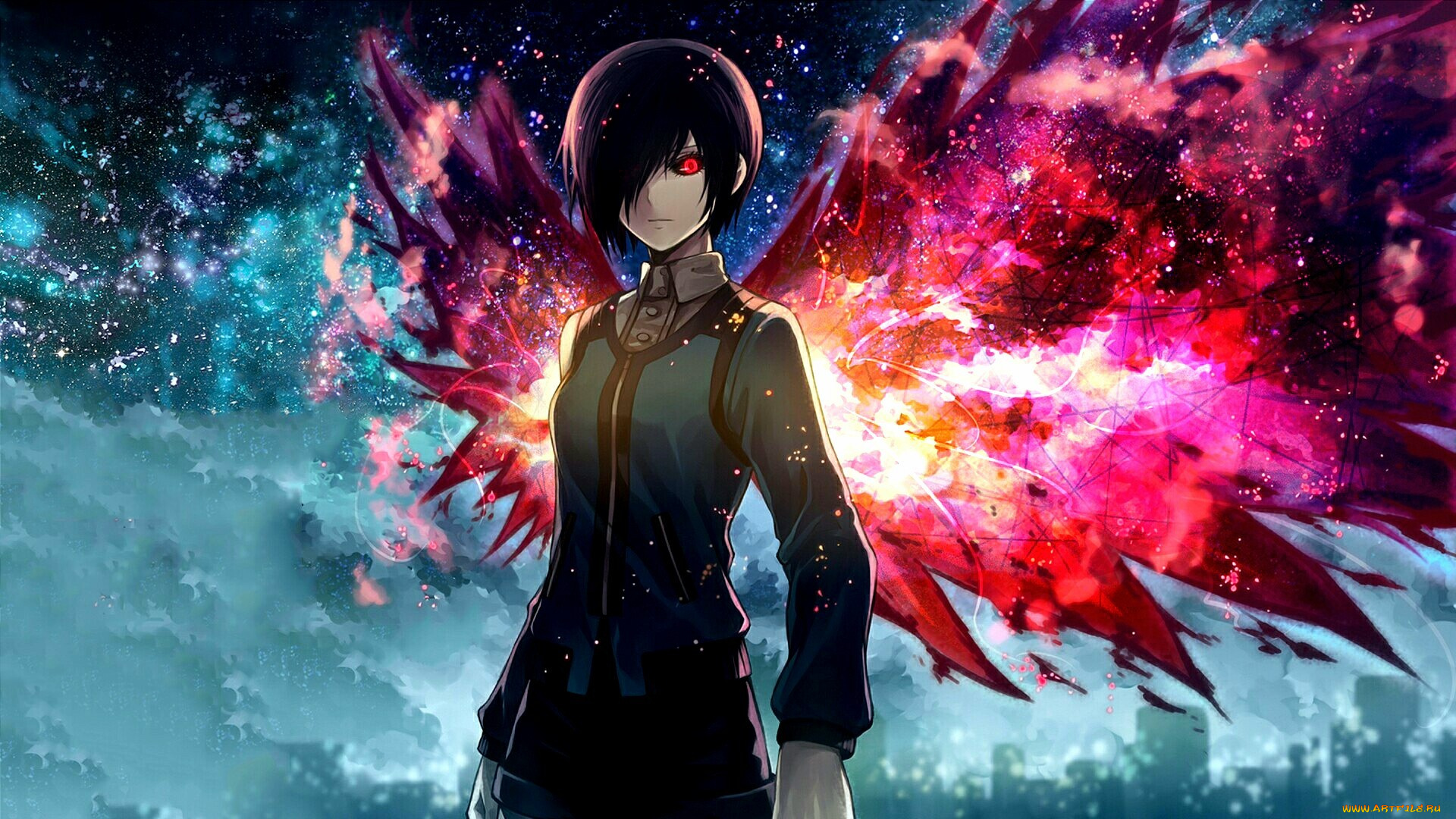 аниме, tokyo, ghoul, kirishima, touka, токийский, гуль, anime, art, tokyo, ghoul