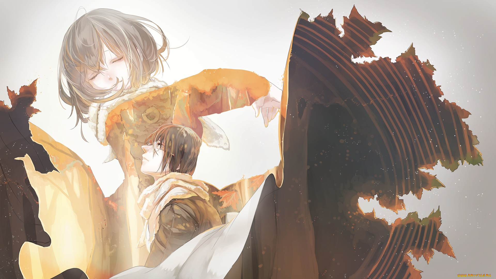 аниме, unknown, , другое, воспоминание, девушка, парень, арт, mizutame, tori