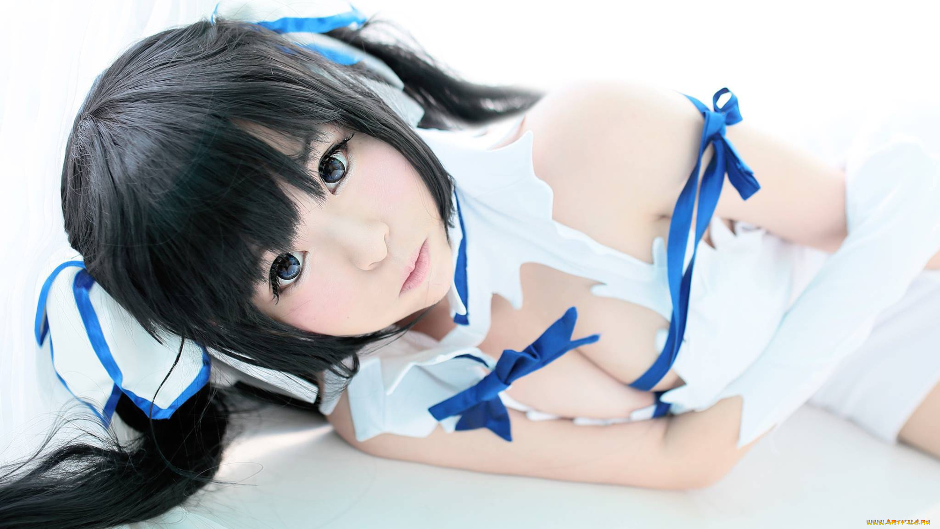 разное, cosplay, , косплей, ленты, синеволосая, понка, девушка