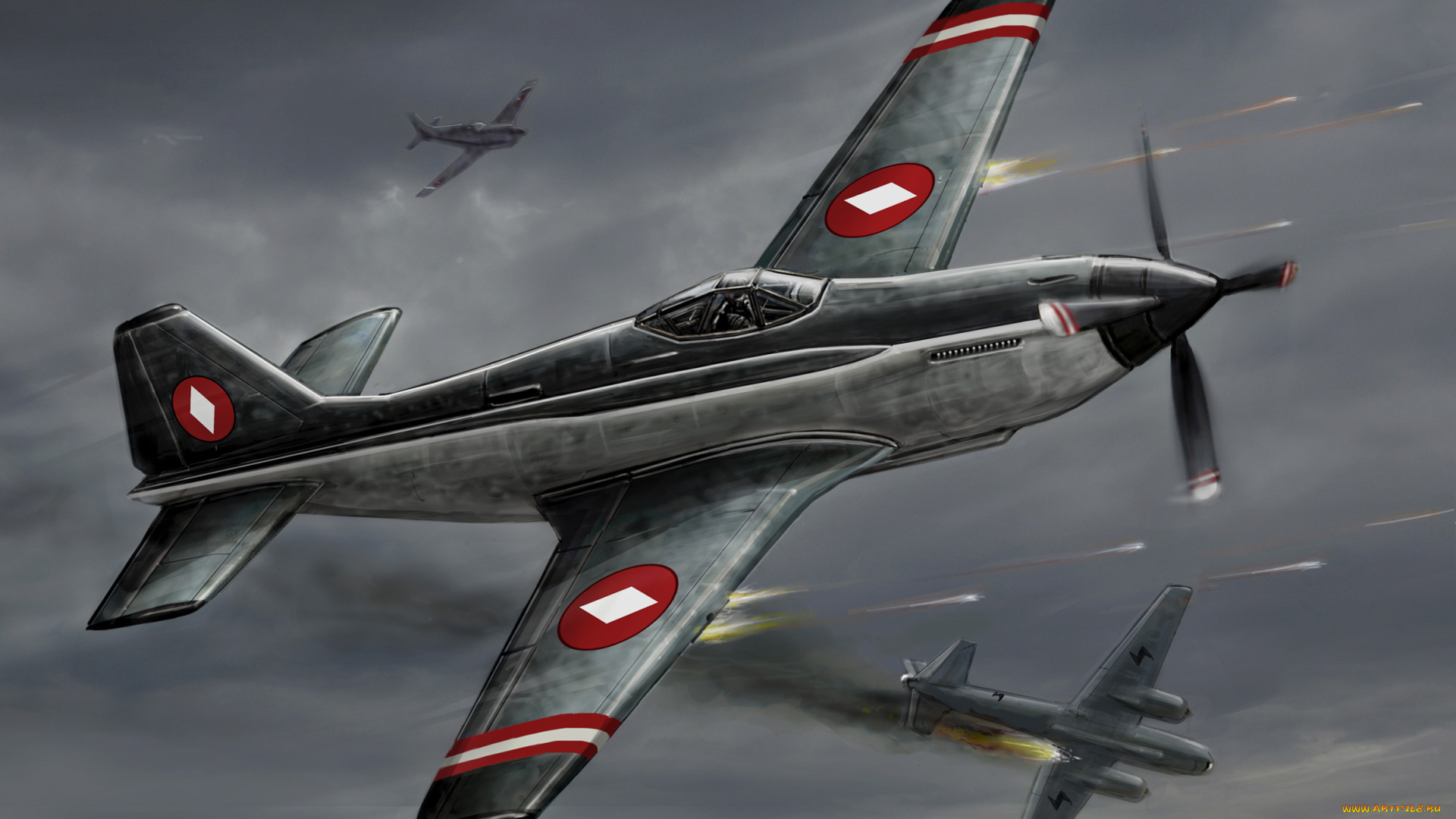 рисованное, армия, самолеты, полет