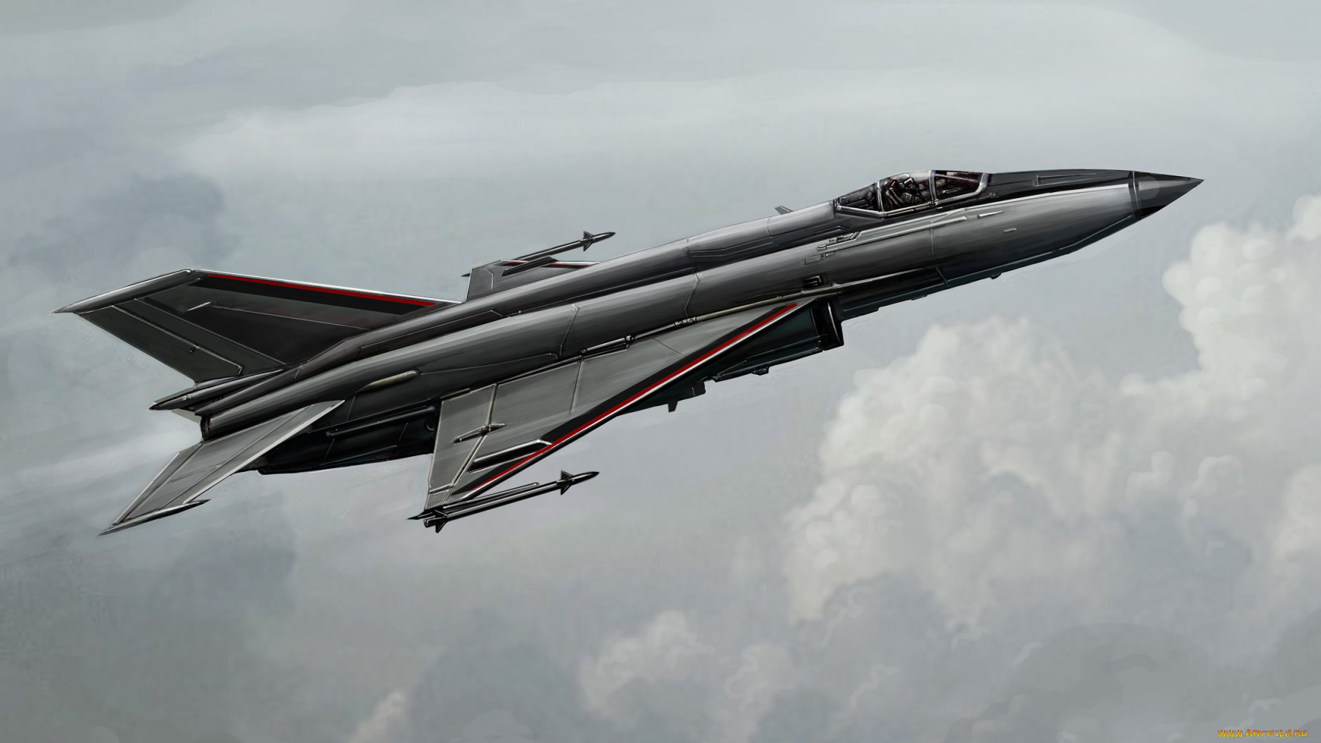 рисованное, авиация, самолет, полет