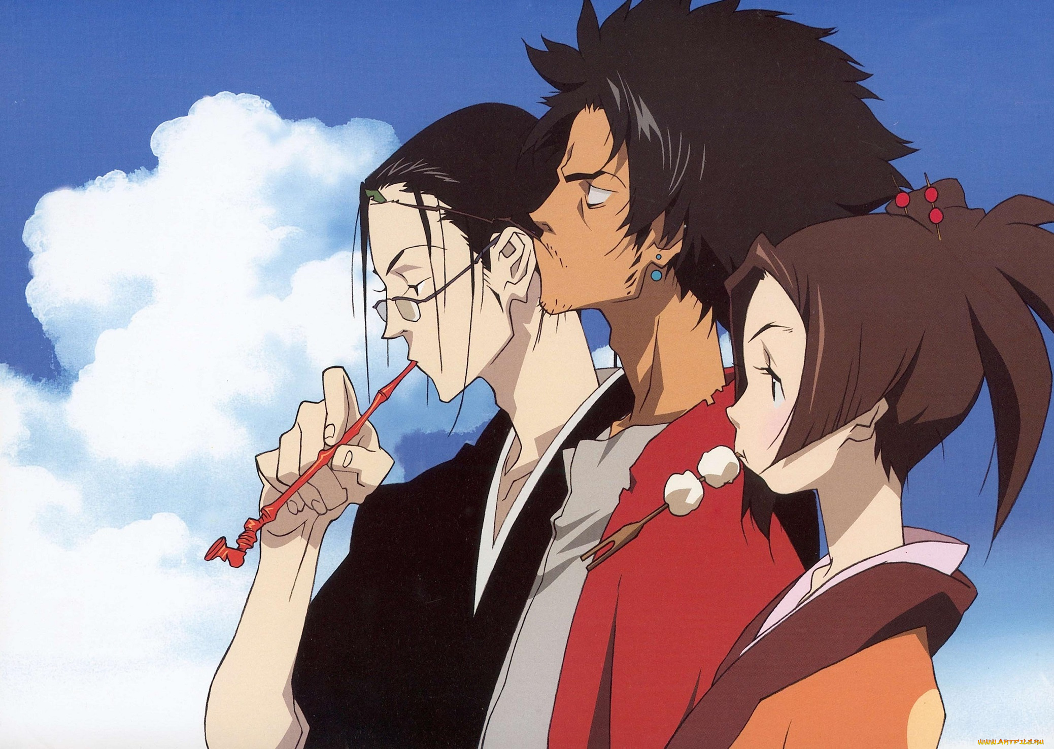 аниме, samurai, champloo, самурай, чамплу, фуу, муген, дзин