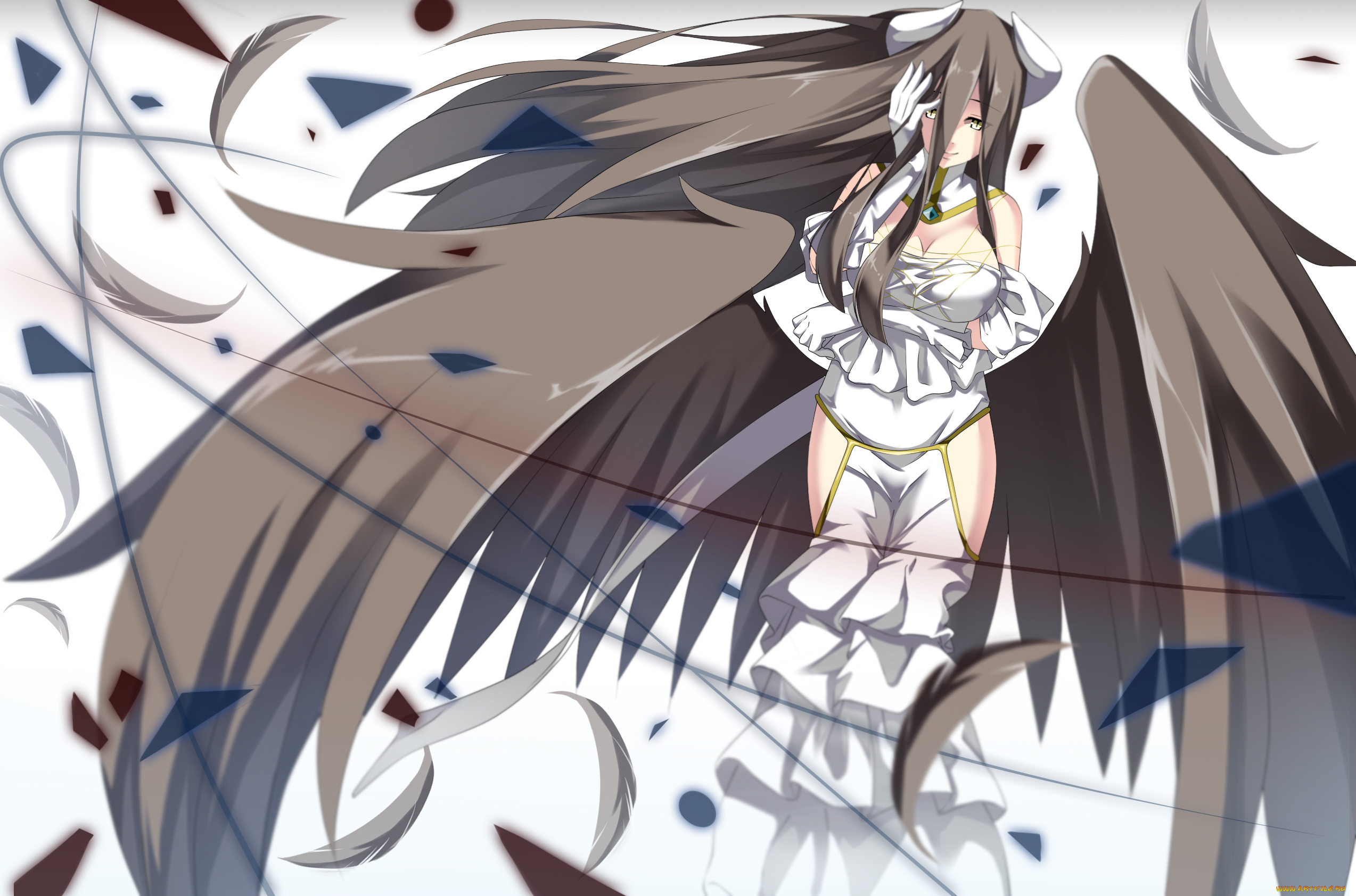 аниме, overlord, art, albedo