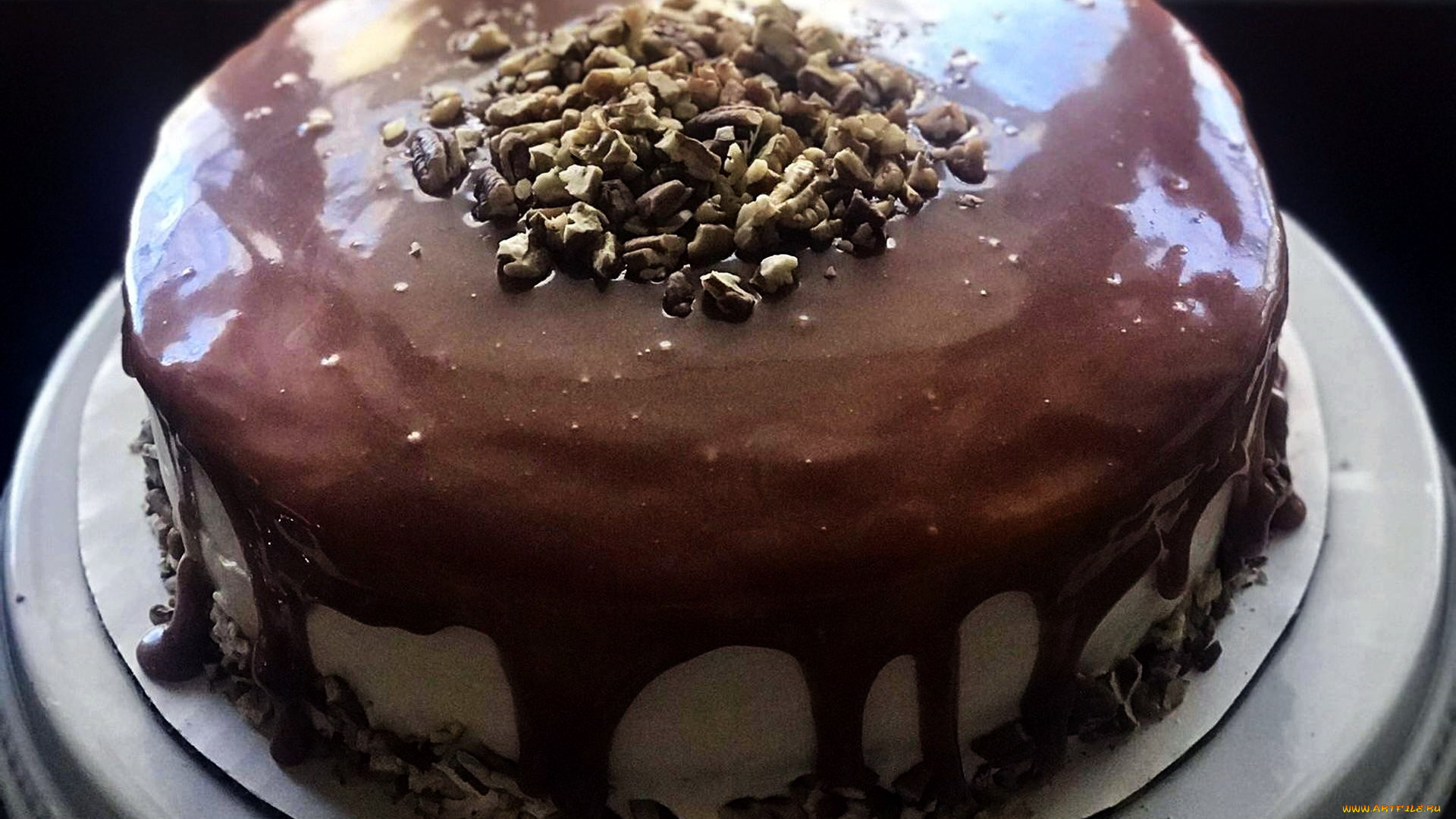 еда, торты, глазурь, торт, орехи