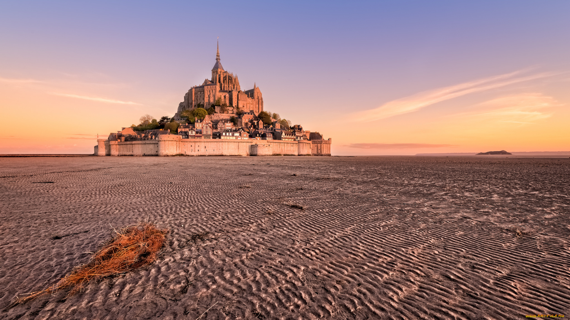 mont, saint-michel, города, крепость, мон-сен-мишель, , франция, простор