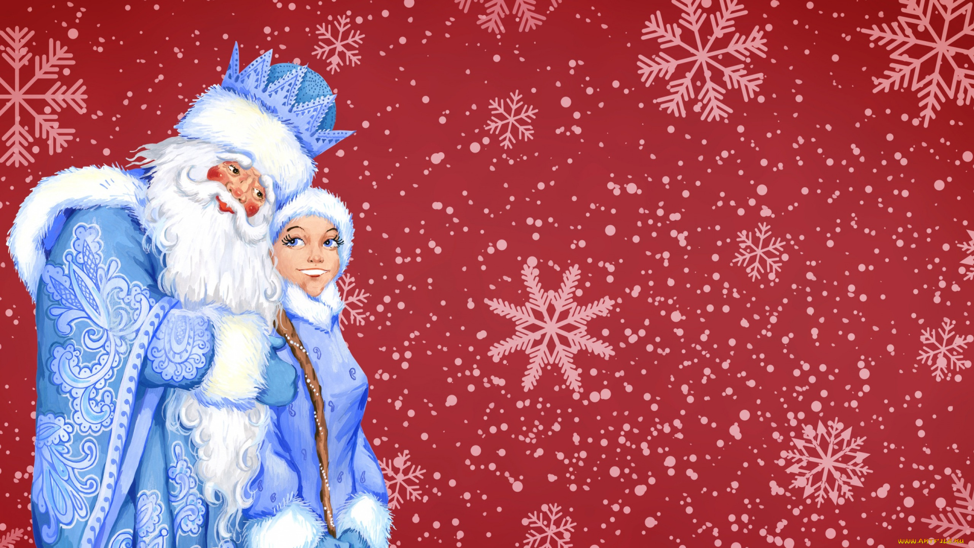 праздничные, векторная, графика, , новый, год, праздник, настроение, фон, мороз, снегурочка, зима, новый, год, снег, дед, минимализм