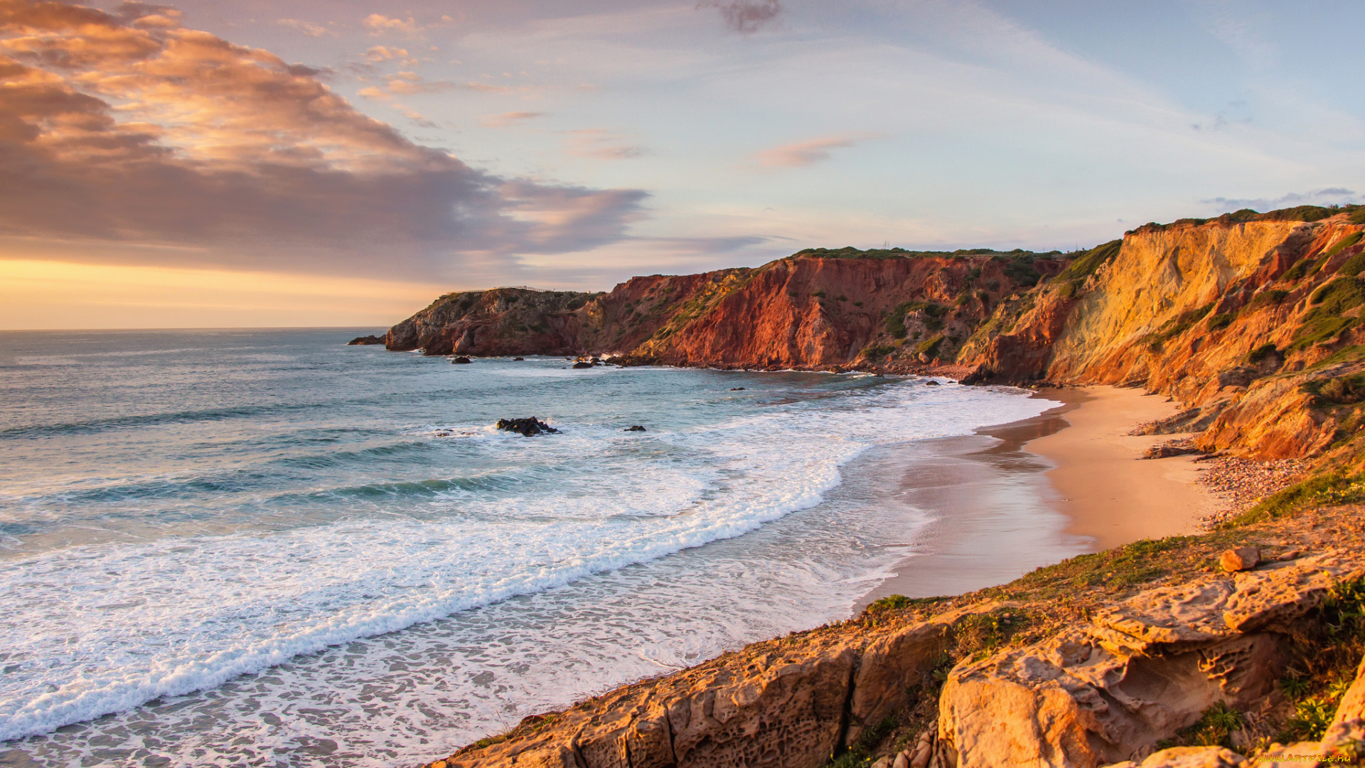 природа, побережье, простор