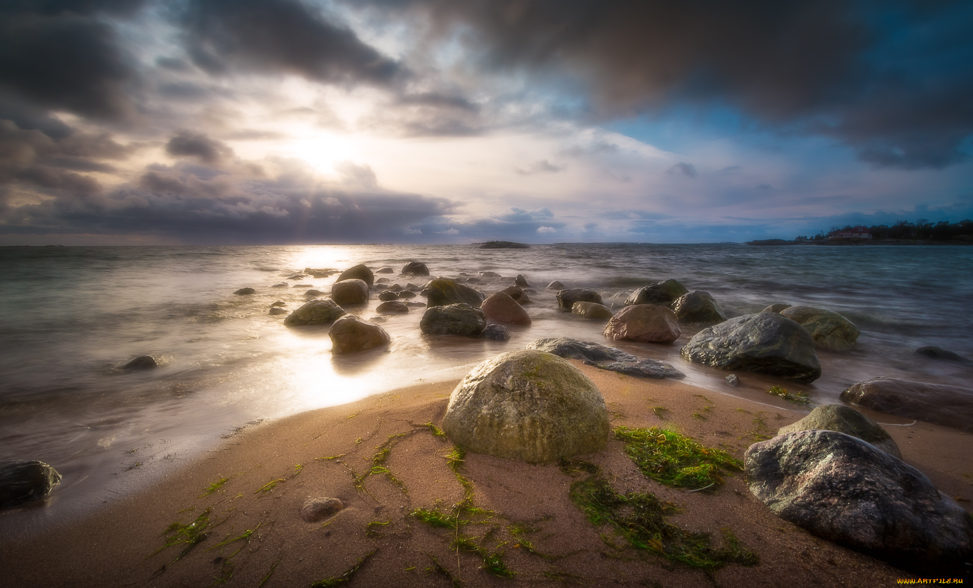 природа, побережье, простор