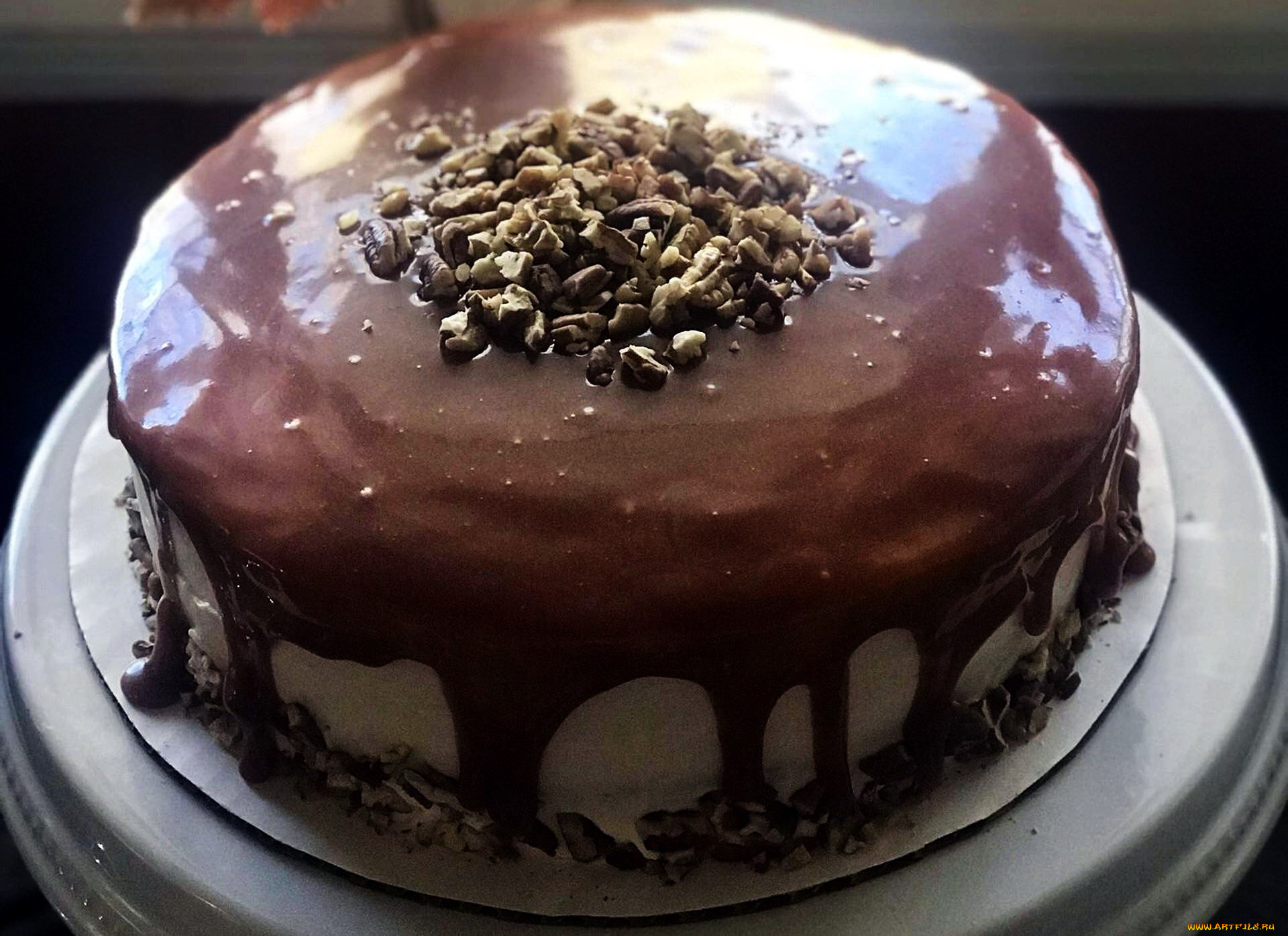 еда, торты, глазурь, торт, орехи