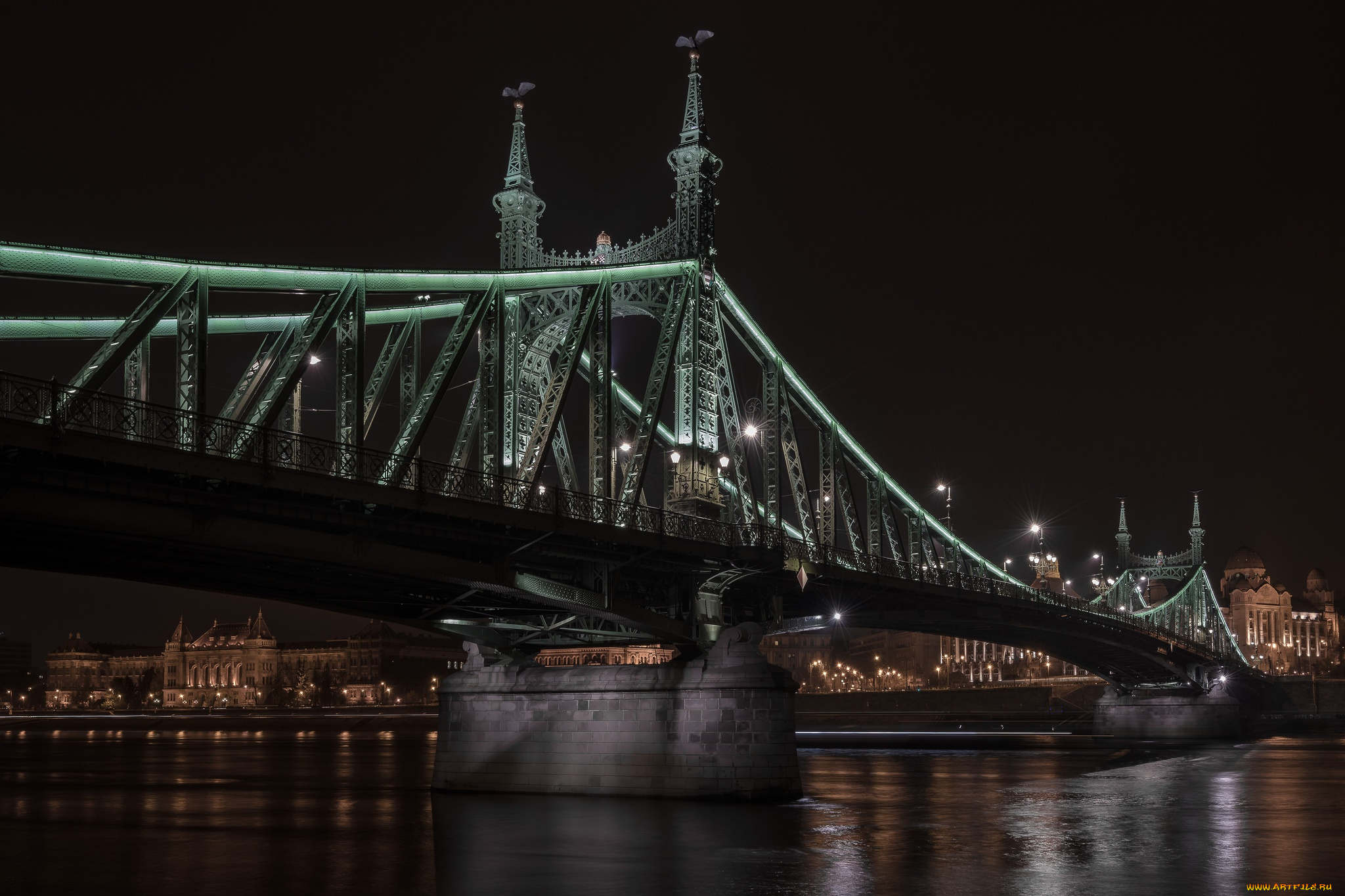 города, -, мосты, liberty, bridge, hungary, budapest