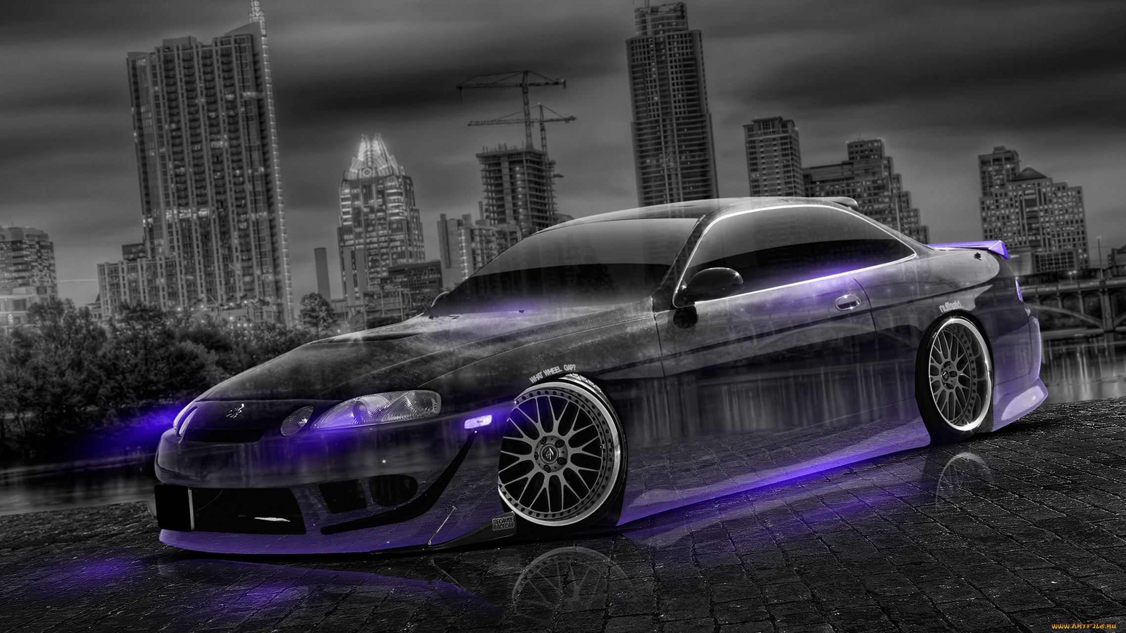toyota, soarer, jdm, tuning, crystal, city, night, car, 2014, автомобили, 3д, toyota, soarer, jdm, tuning, crystal, city, night, car, 2014