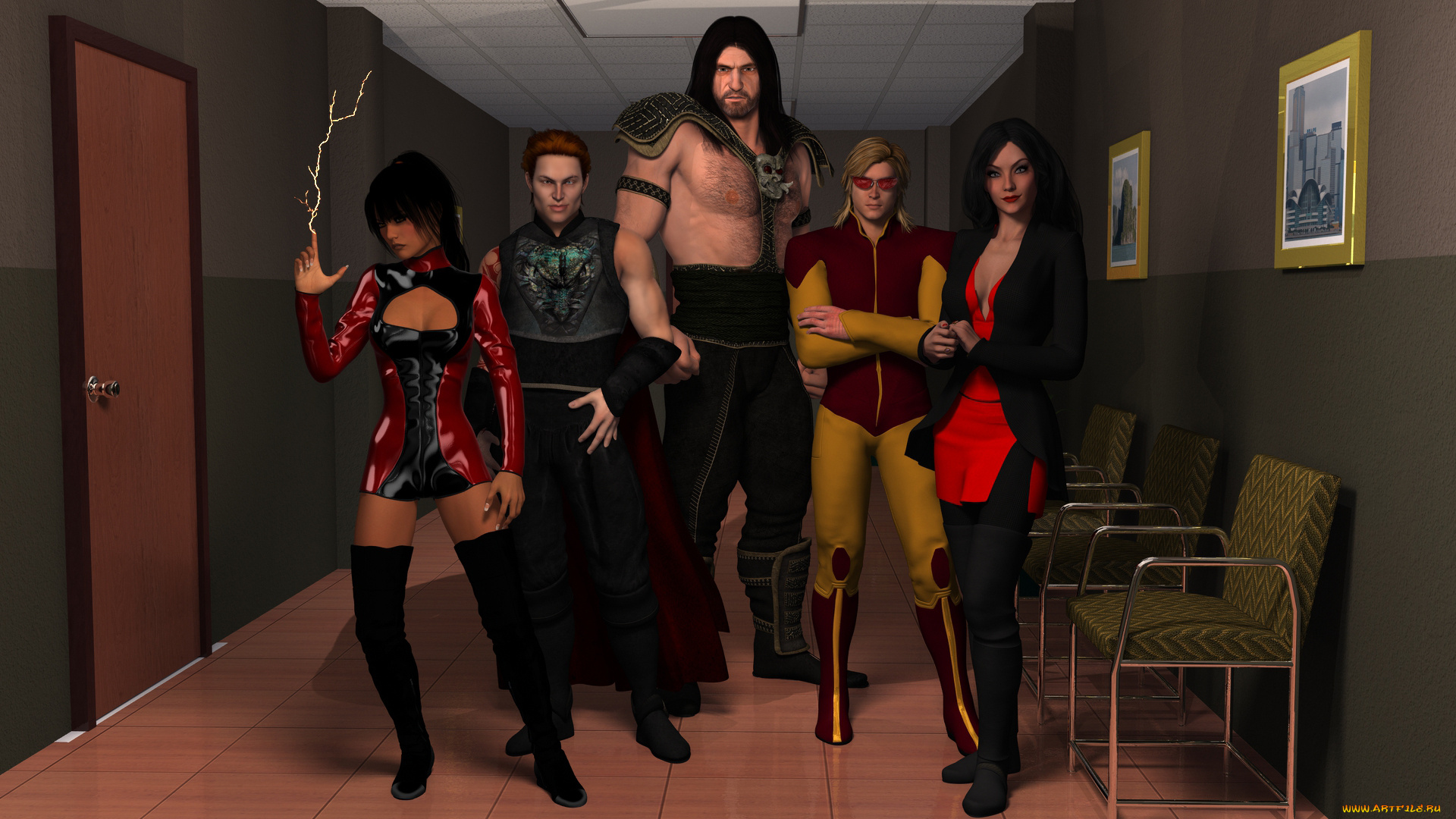 3д, графика, фантазия, , fantasy, фон, взгляд, девушки