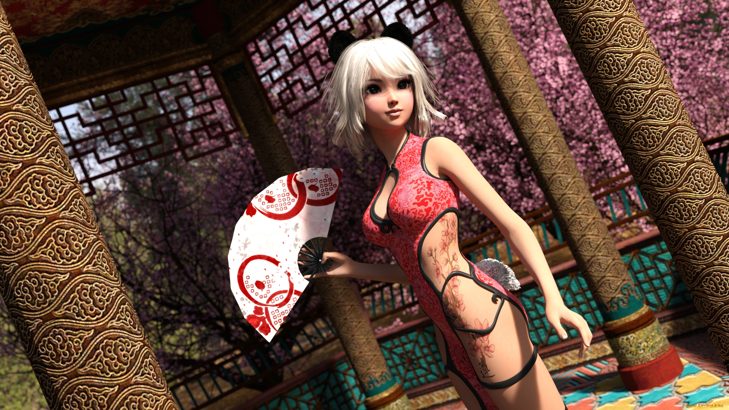 3д, графика, люди, , people, девушки, взгляд, фон