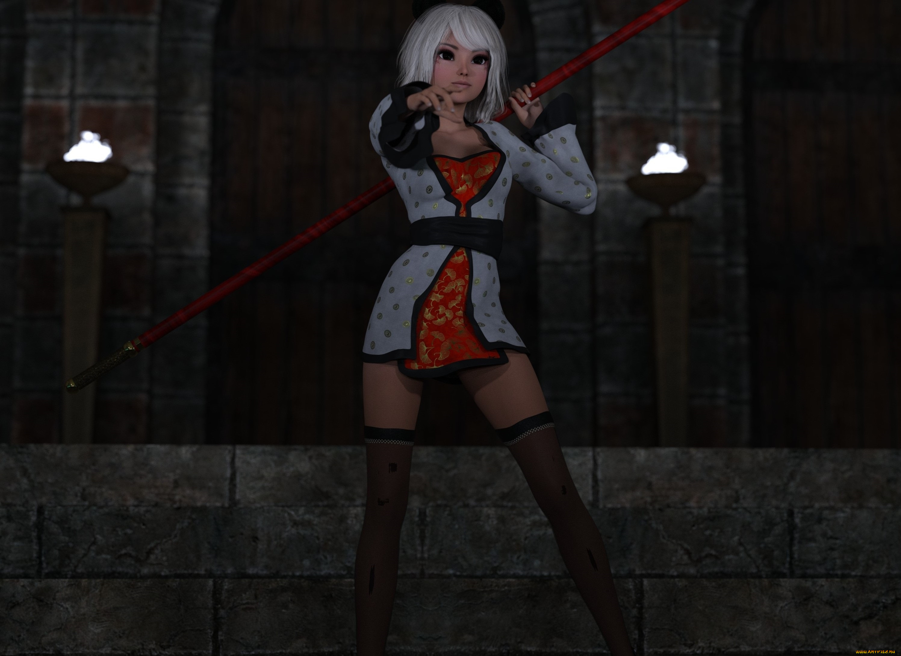 3д, графика, фантазия, , fantasy, девушка, взгляд, фон