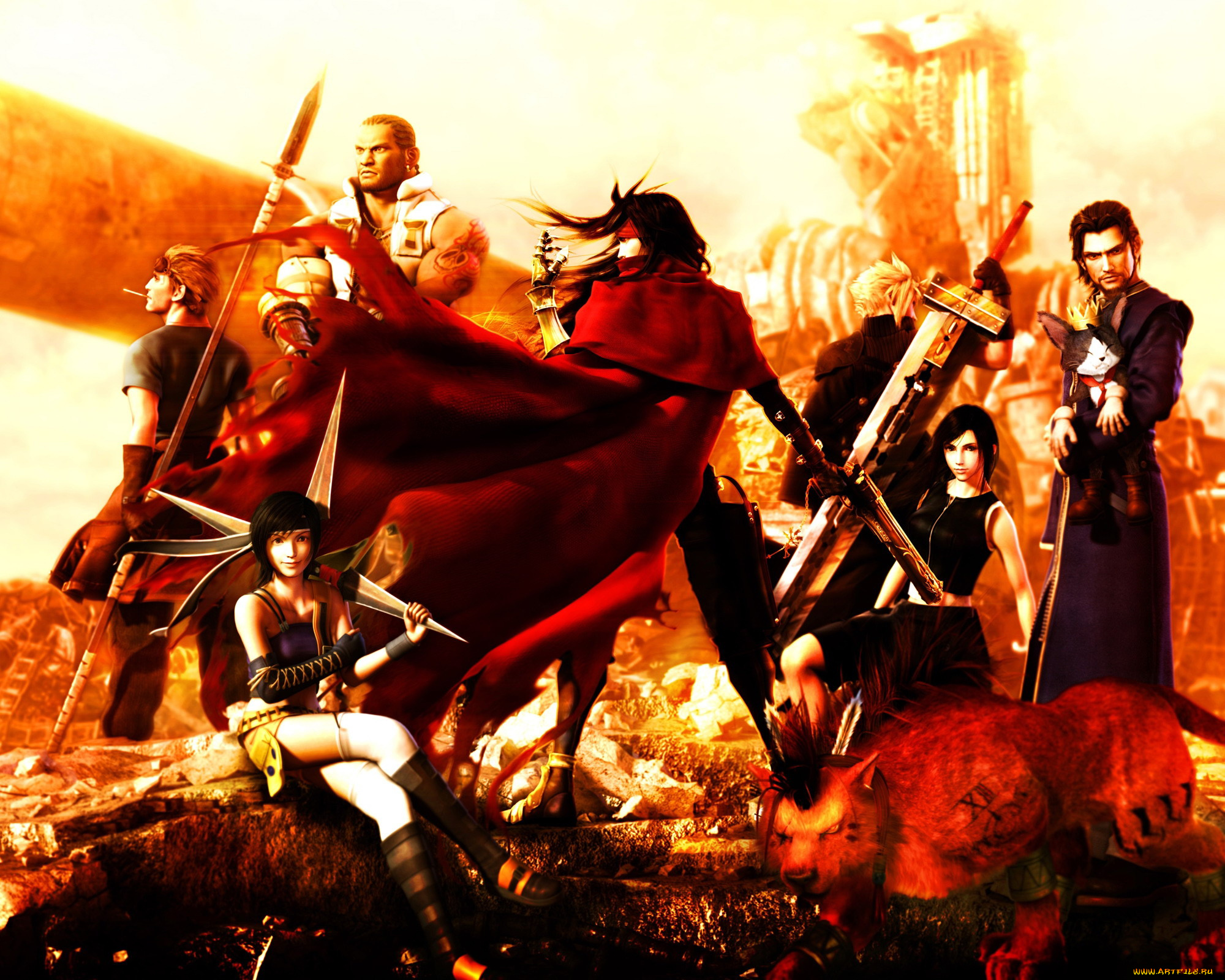 видео, игры, final, fantasy, vii, , dirge, of, cerberus, персонажи, оружие