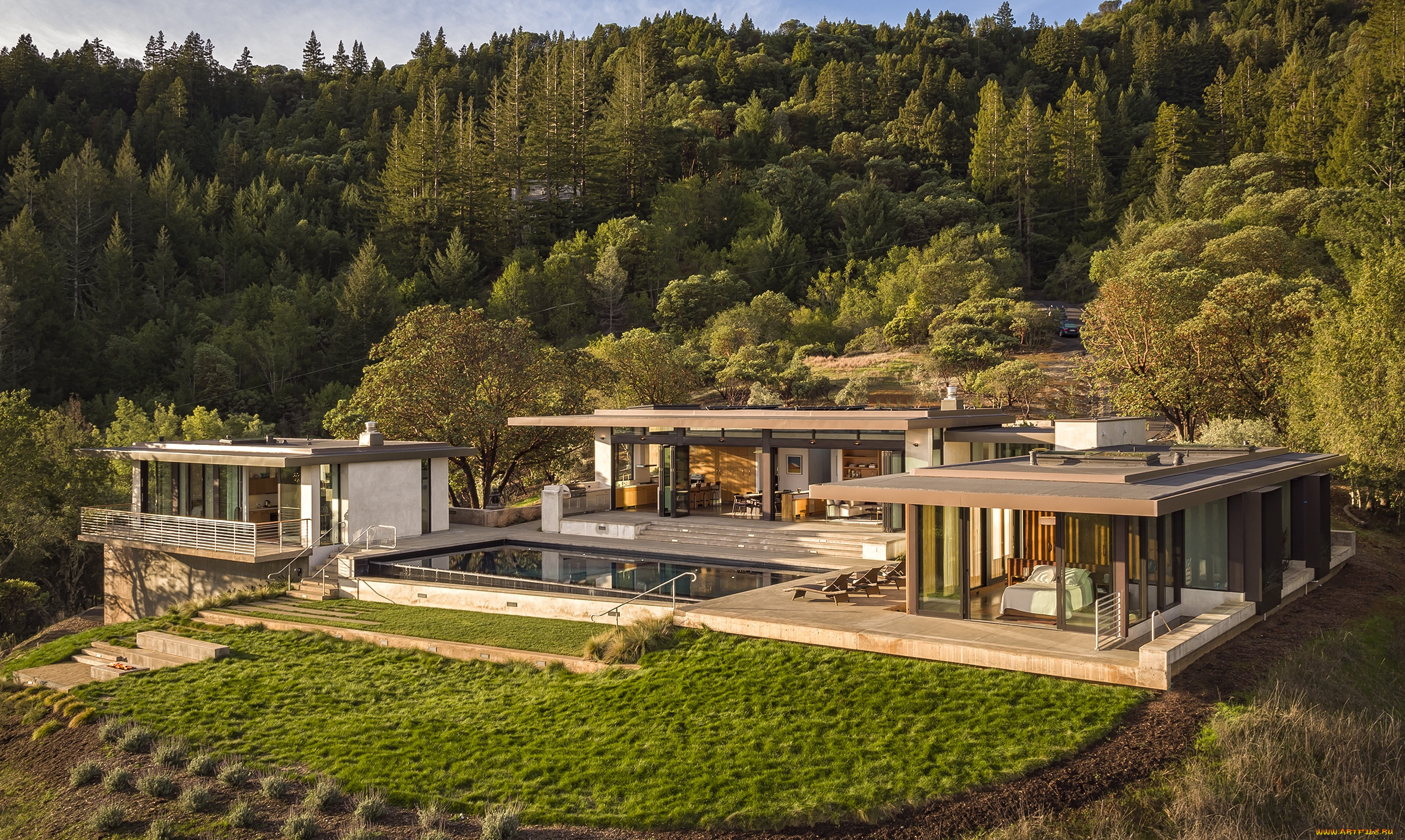 города, -, здания, , дома, вилла, бассейн, калифорния, архитектура, california, терраса, постройка, healdsburg, ландшафтный, дизайн, хилдсбург, west, dry, creek, уэст-драй-крик, by, john, maniscalco, architecture