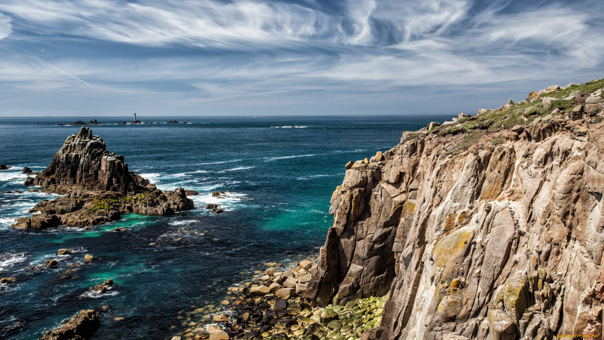 cornwall, природа, побережье