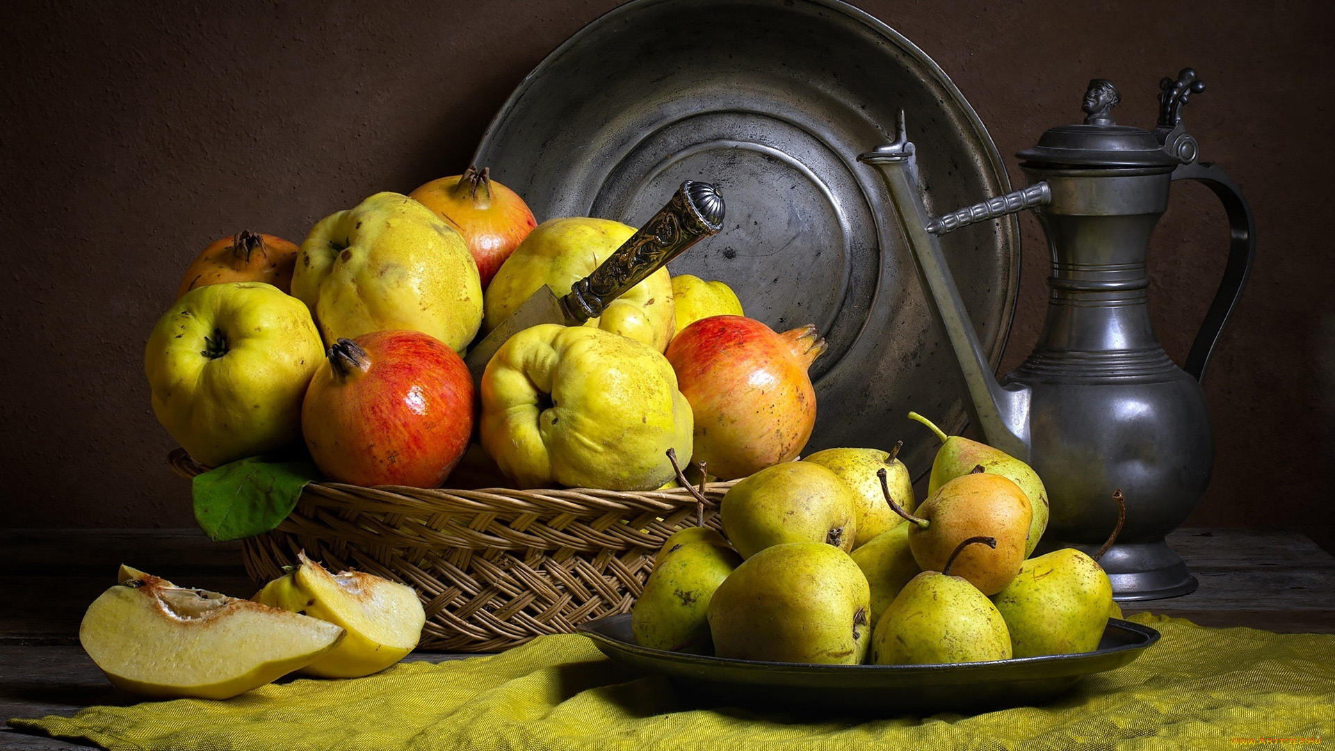 еда, фрукты, , ягоды, айва, гранат, груши