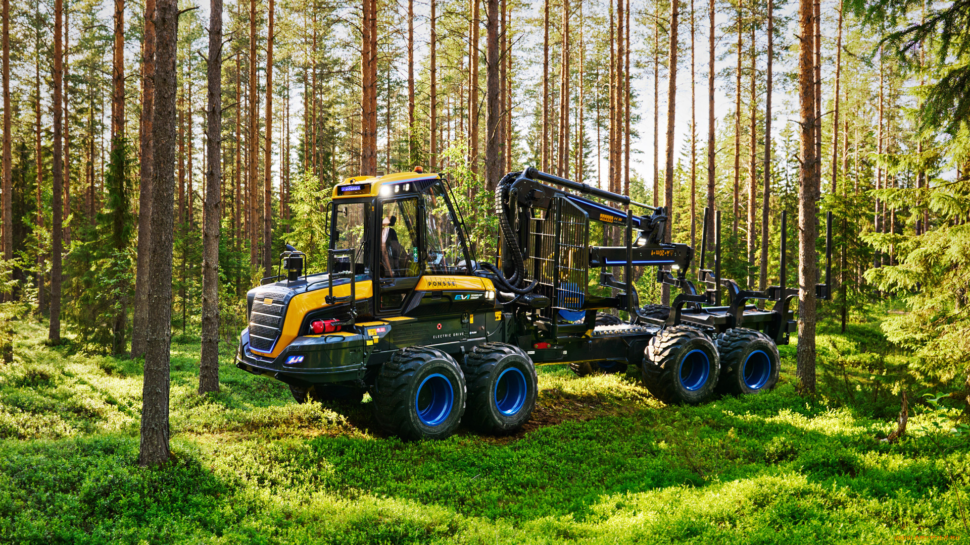 техника, лесоповалочная, техника, ponsee