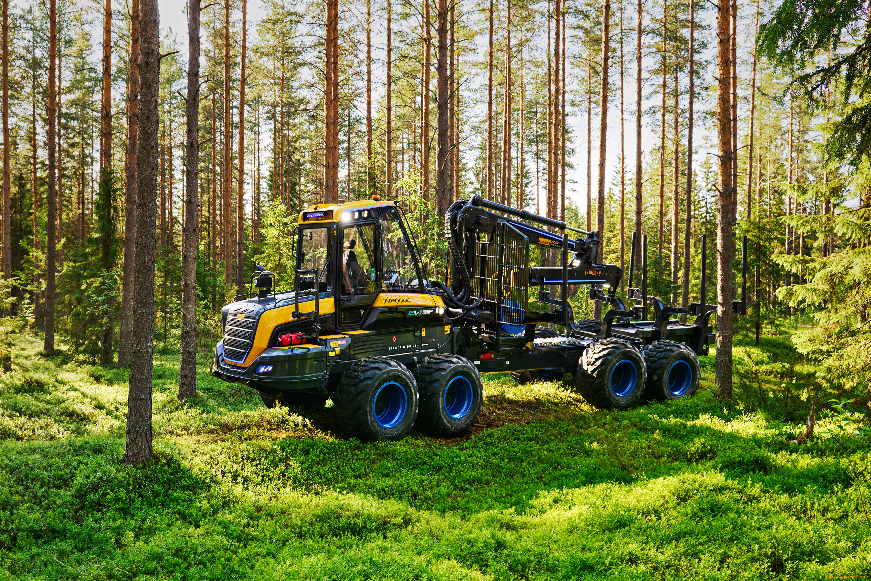 техника, лесоповалочная, техника, ponsee