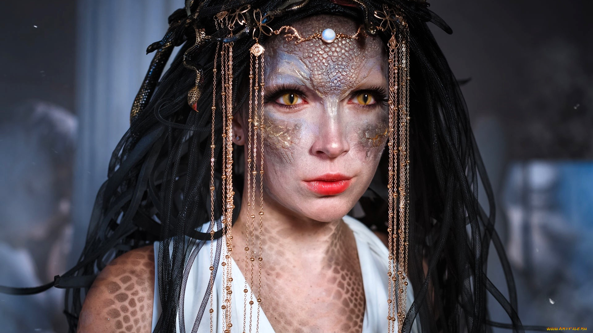 elena, vesania, девушки, -, креатив, , косплей, образ, косплей, наряд, костюм, горгона, украшения