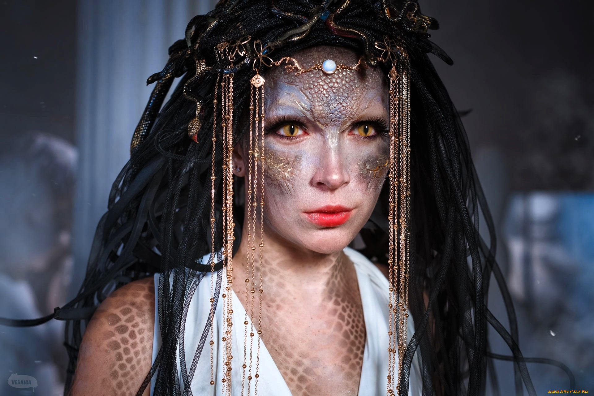 elena, vesania, девушки, -, креатив, , косплей, образ, косплей, наряд, костюм, горгона, украшения