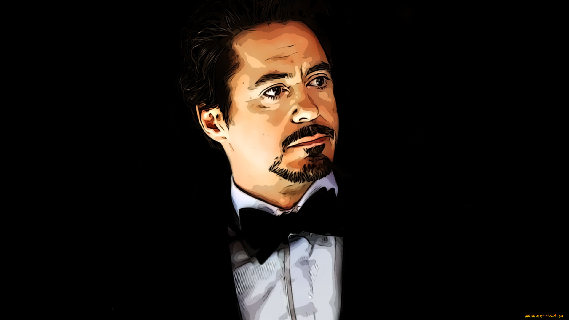рисованные, люди, robert, downey, jr