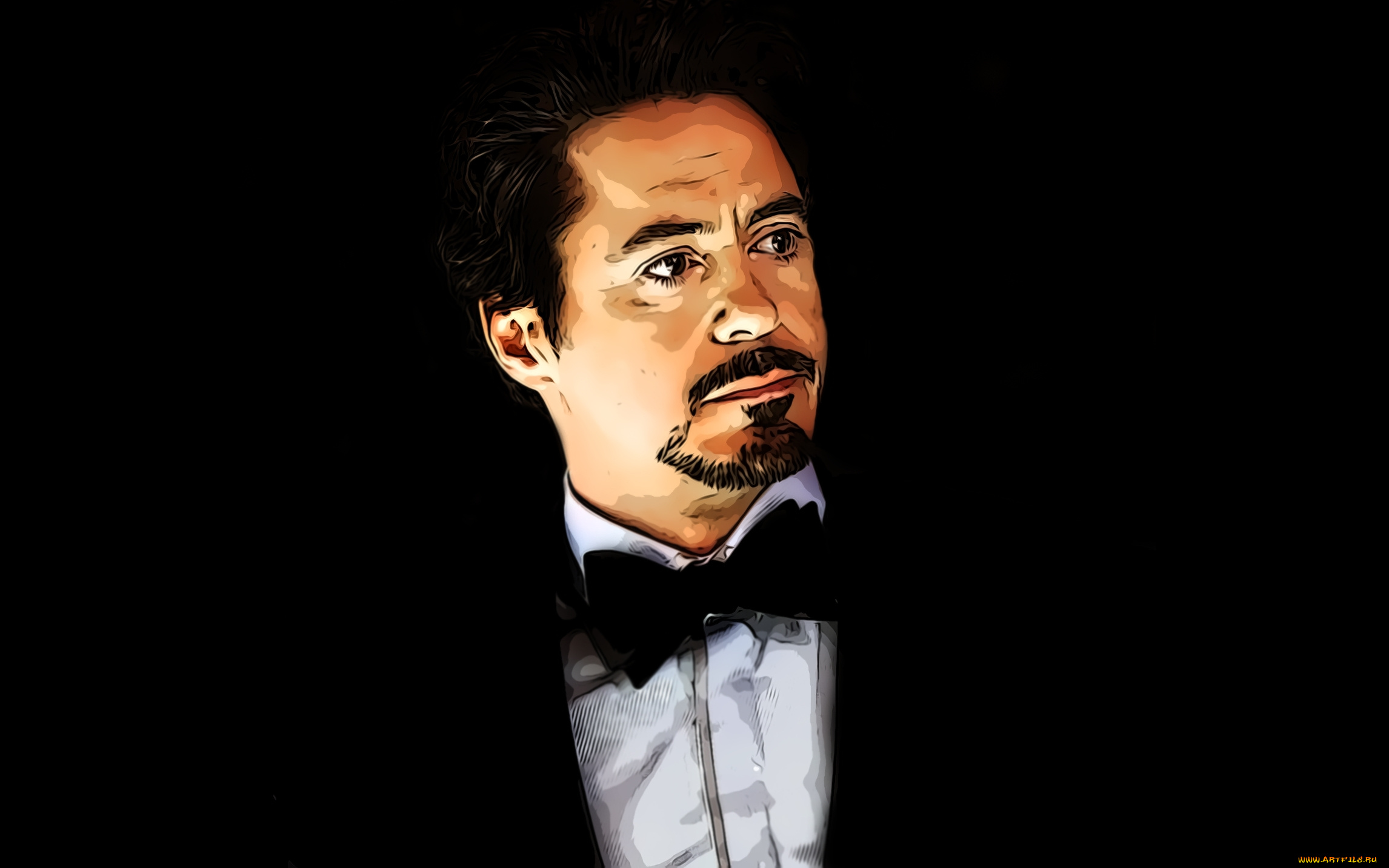 рисованные, люди, robert, downey, jr