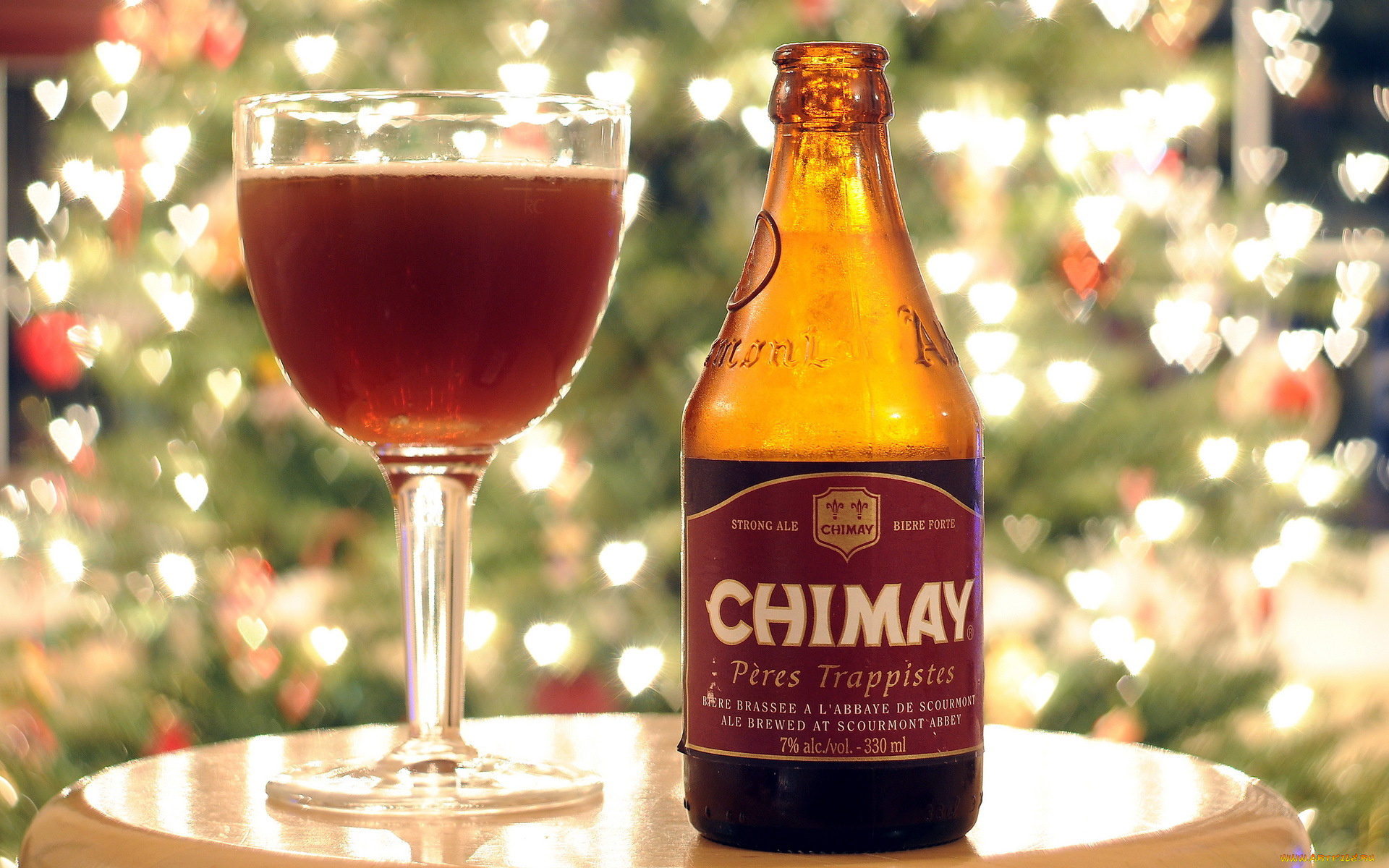 бренды, chimay, пиво, бокал
