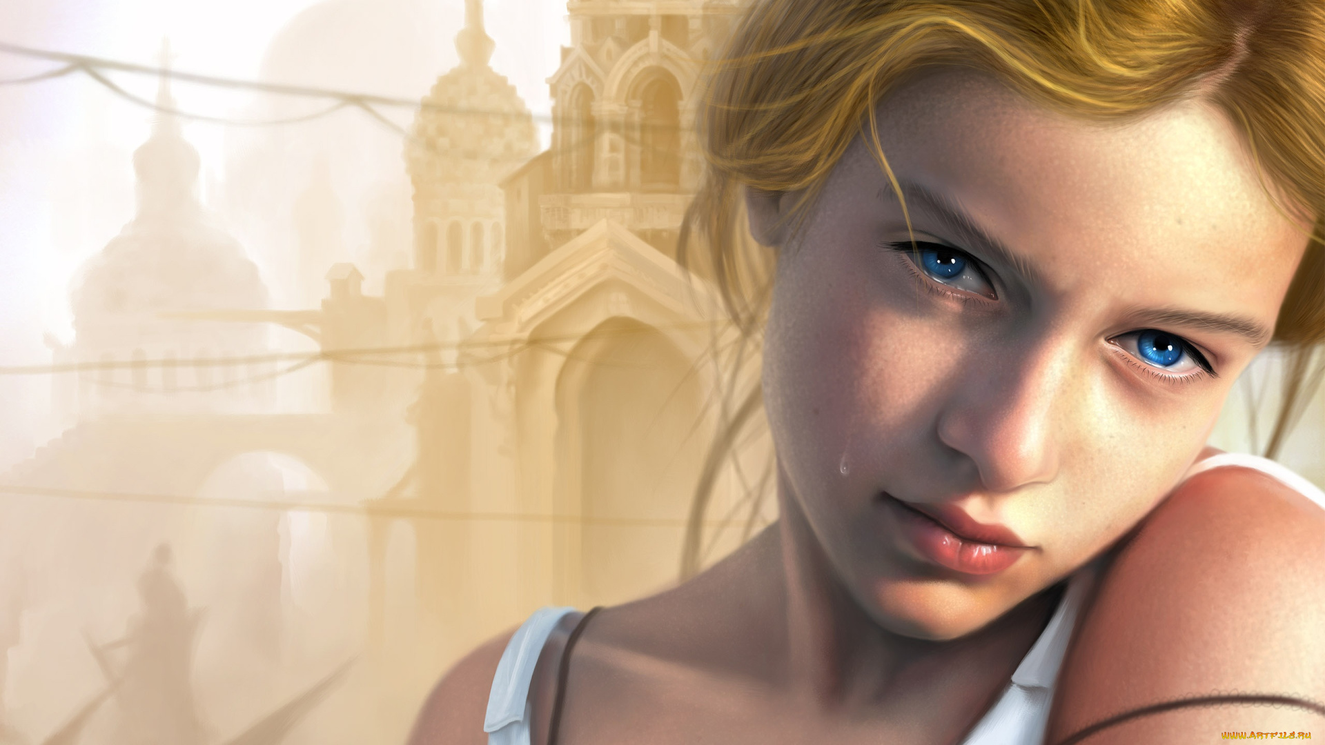 corrado, vanelli, фэнтези, девушки, слеза, девушка, corrado, vanelli, взгляд