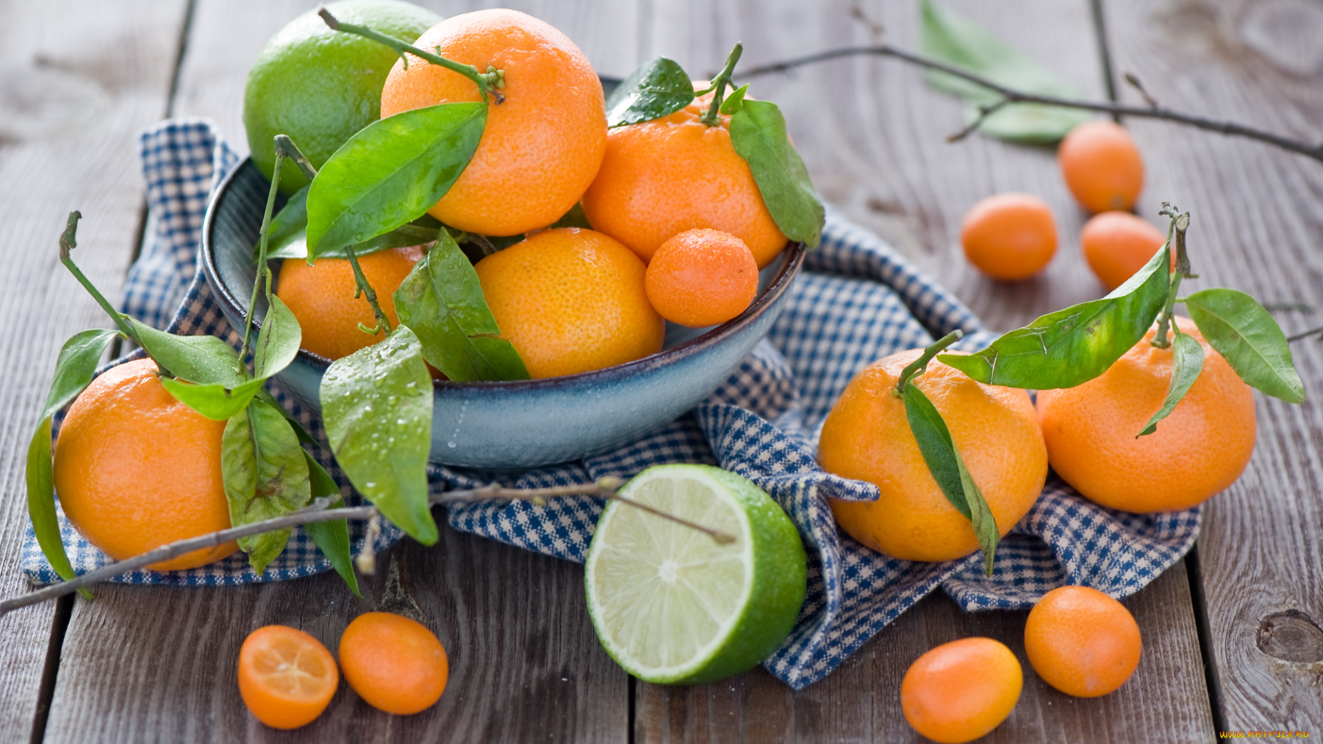 еда, цитрусы, мандарины, кумкват, лайм