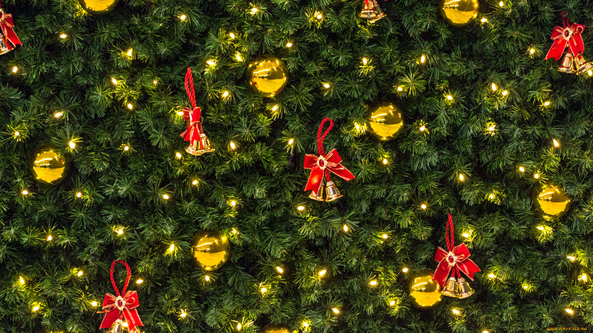праздничные, Ёлки, шары, колокольчики