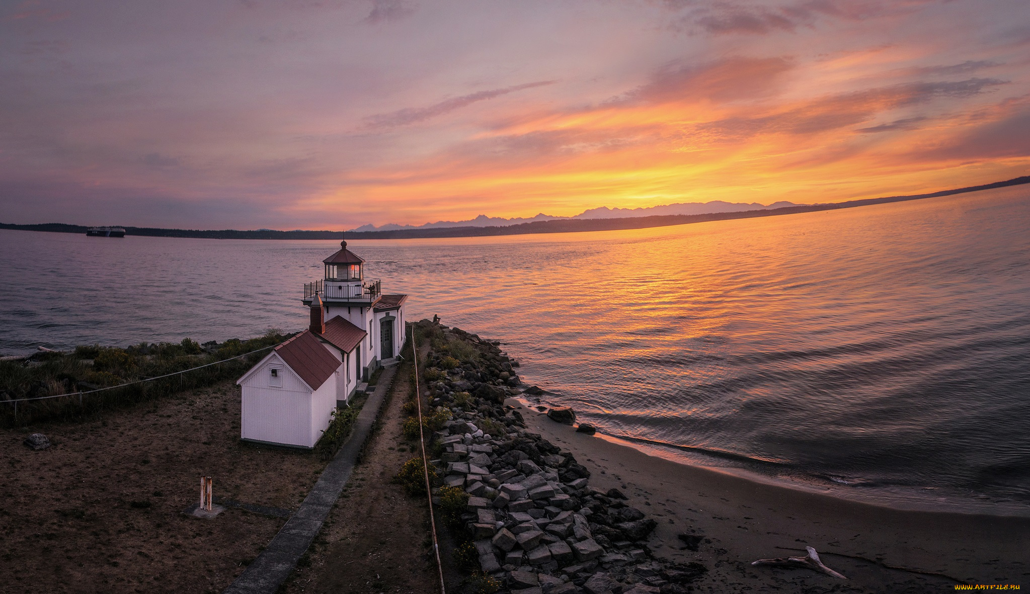 природа, маяки, океан, пляж, маяк, горизонт