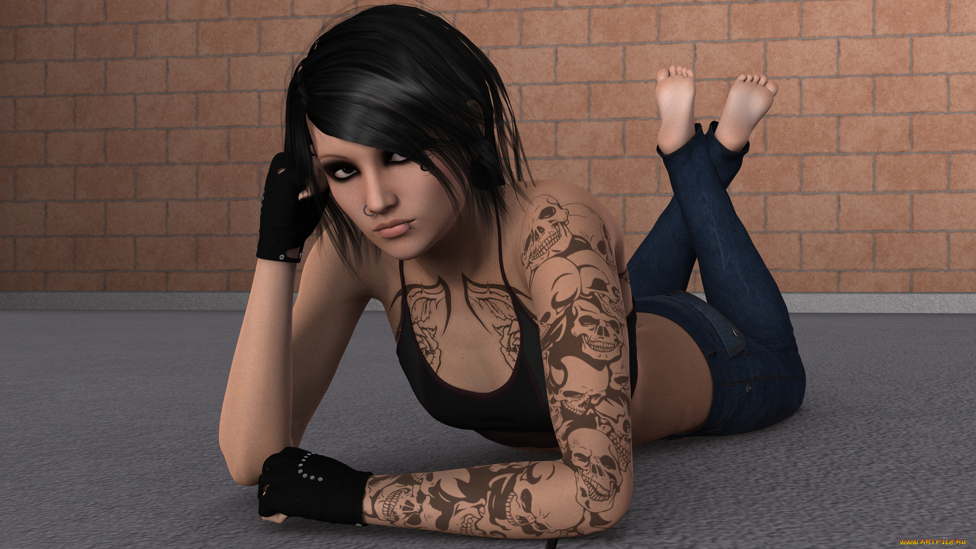 3д, графика, люди, , people, фон, взгляд, девушка