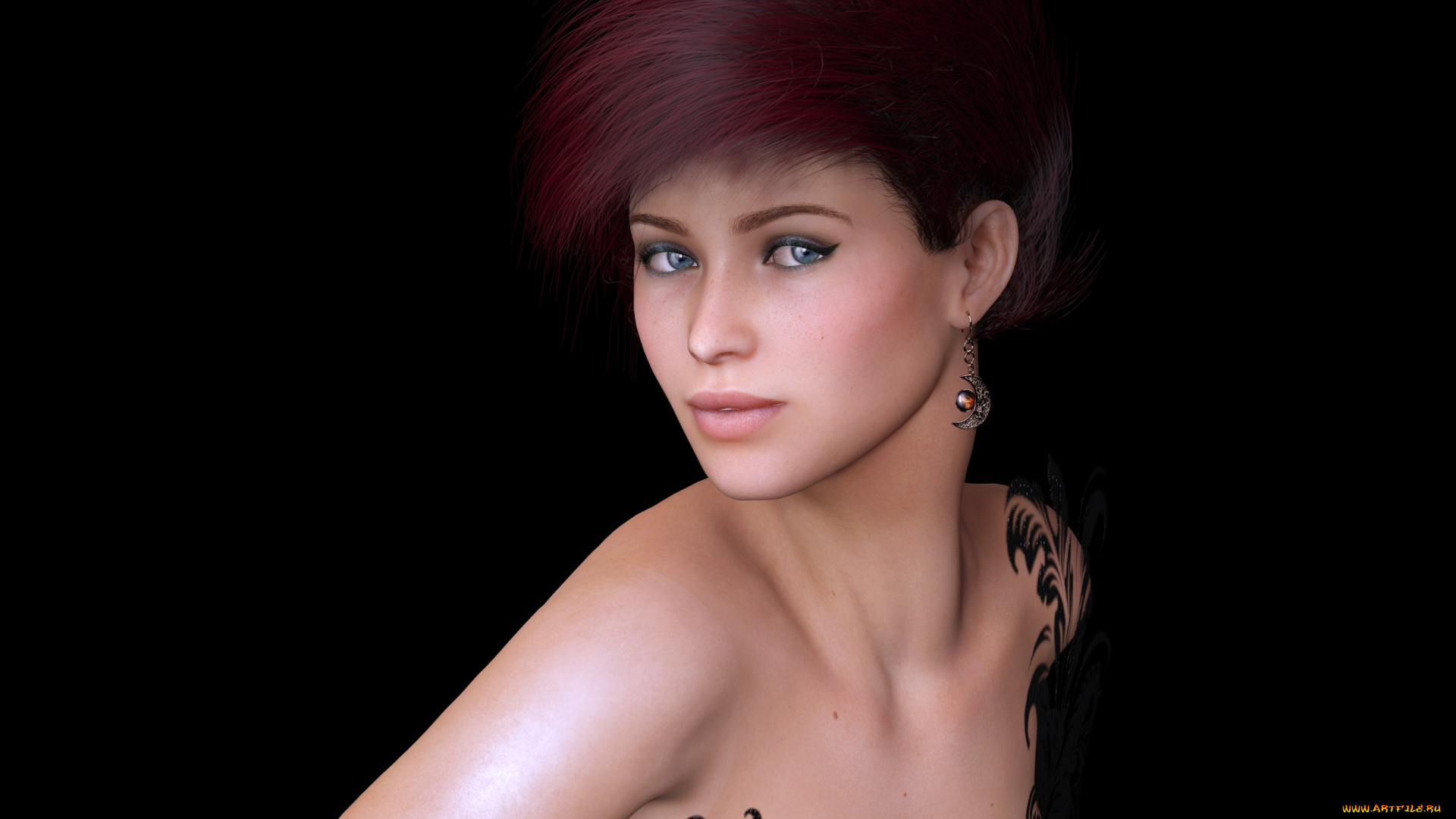 3д, графика, люди, , people, фон, взгляд, девушка