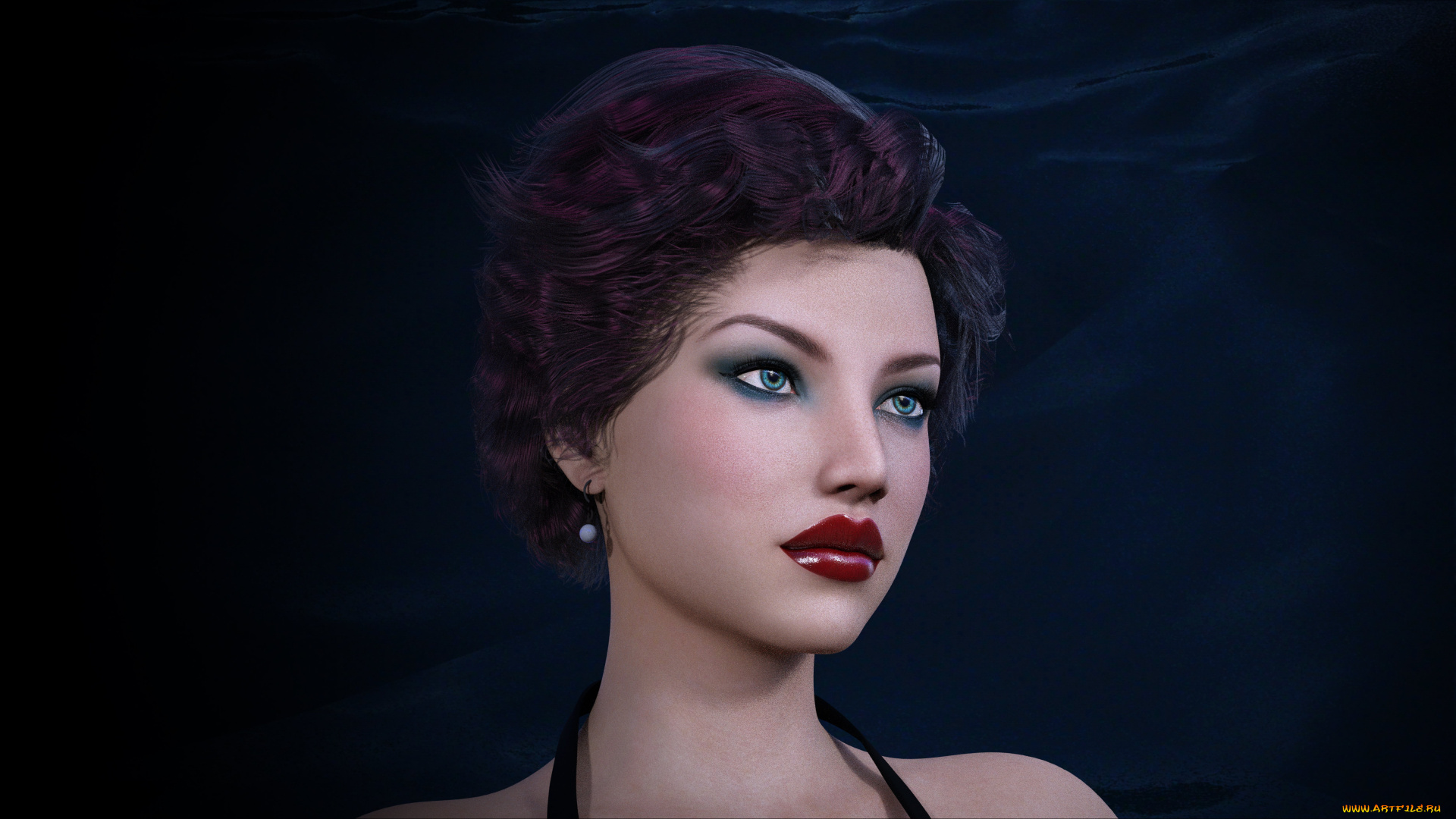 3д, графика, портрет, , portraits, фон, взгляд, девушка